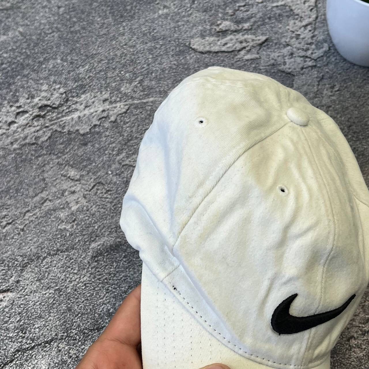 Nike × Nike ACG Vintage 90s White Nike Big swoosh Cap Hat,Y2K Size ONE SIZE - 8 Thumbnail