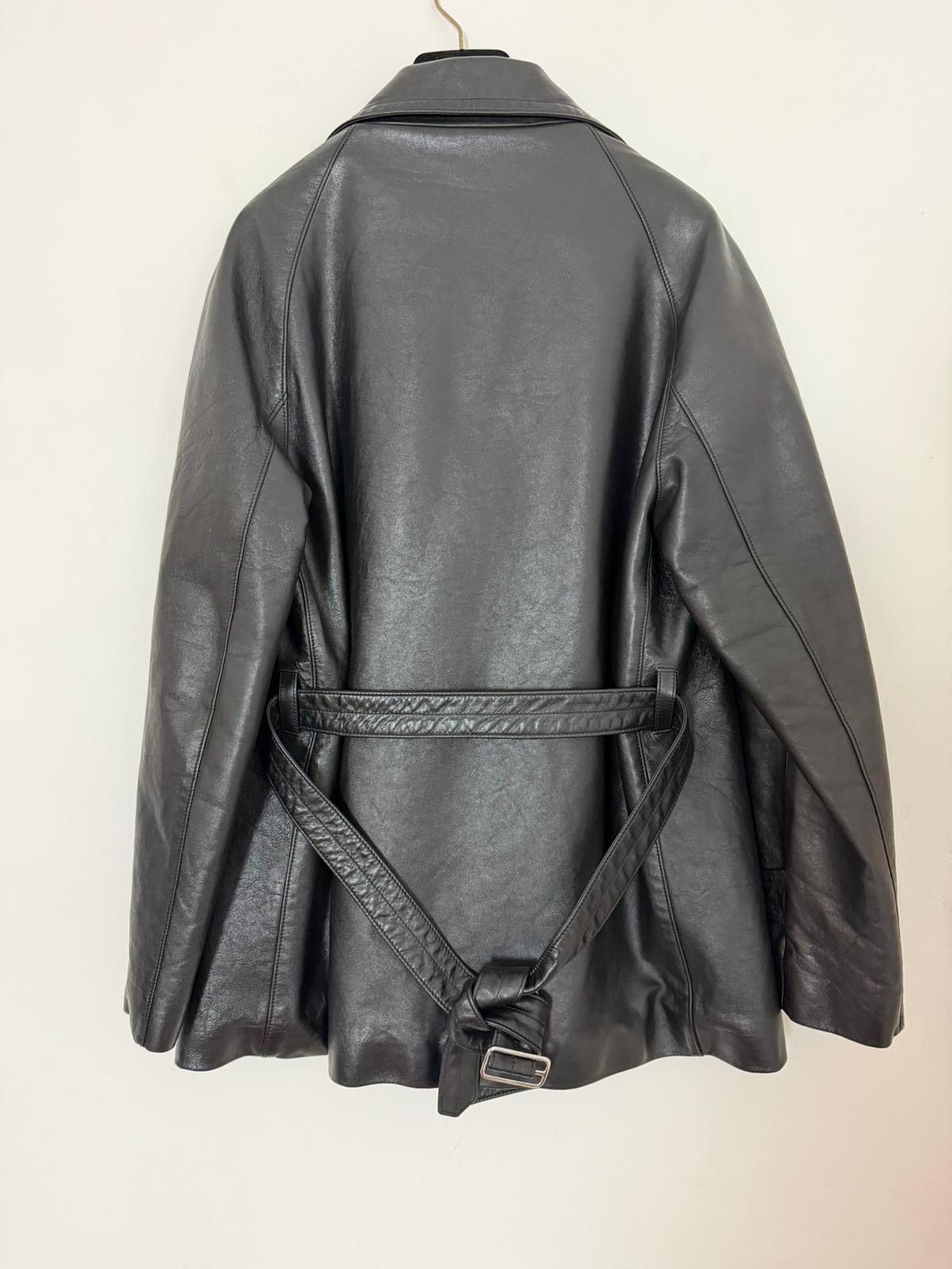 Celine FW22 Leather Cabane Jacket Peacoat Ultra Rare by Hedi Size US M / EU 48-50 / 2 - 5 Thumbnail