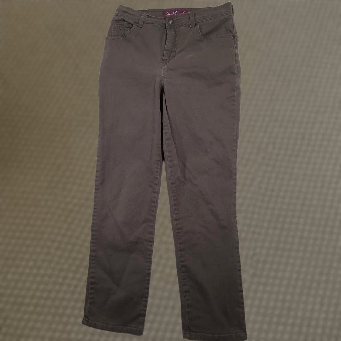 Gloria Vanderbilt Gloria Vanderbilt Jeans Womens 8 Dark Green Mid Rise Straight Leg Stretch Denim Size 30" / US 8 / IT 44 - 1 Thumbnail