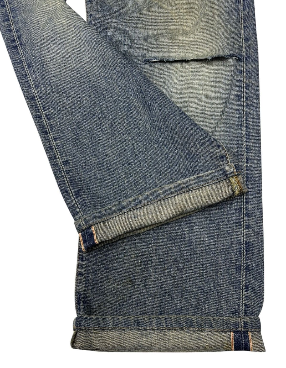 Edwin 🔥EDWIN 505X SELVEDGE BAGGY JEANS DISTRESSED DENIM Size US 33 - 5 Thumbnail