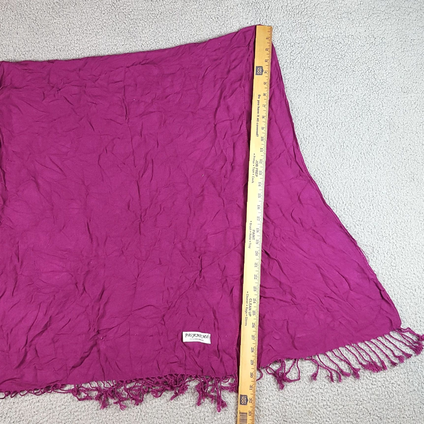 Vintage VINTAGE Pashmina Scarf Knit Wool Tassel Fringe Purple Women Adult One Size Fringe Winter Wrap Shawl 80s 90s Fashion Designer Size ONE SIZE - 7 Thumbnail