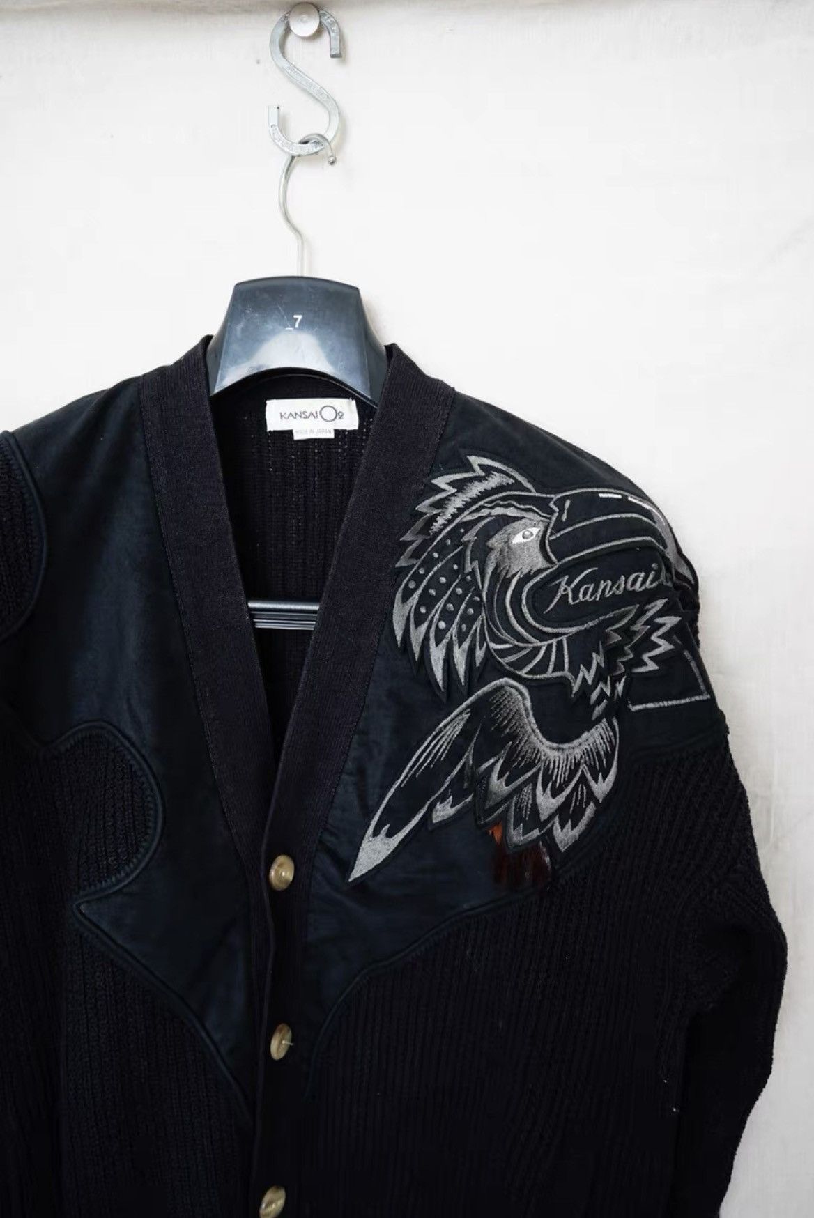 Kansai Yamamoto Kansai Yamamoto Archive Embroidered Panel Cardigan Size US M / EU 48-50 / 2 - 3 Thumbnail