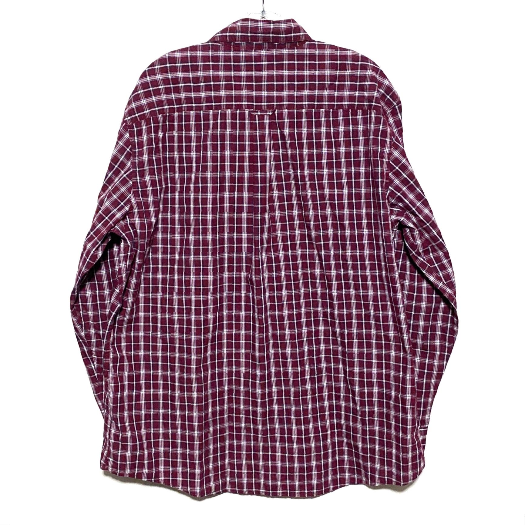 Chaps Chaps Shirt Mens XL Red Blue Plaid Pocket Logo Button Down Easy Care Stretch Long Sleeve Size US XL / EU 56 / 4 - 3 Thumbnail
