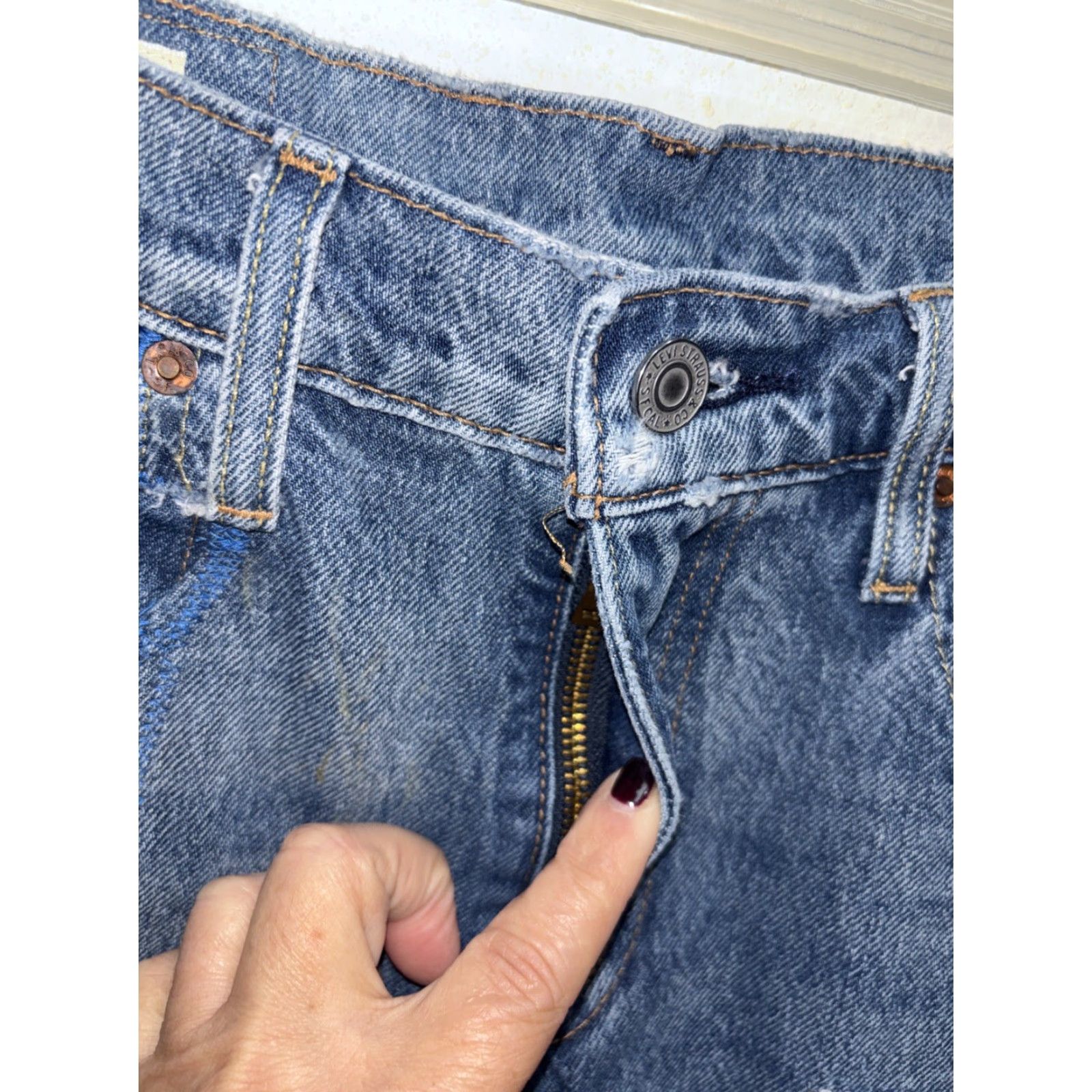 Levi's Levi’s 512 Jeans Slim Taper Patchwork Distressed Denim 30x30 Men Vintage Retro 80s 90s Size US 30 / EU 46 - 5 Thumbnail