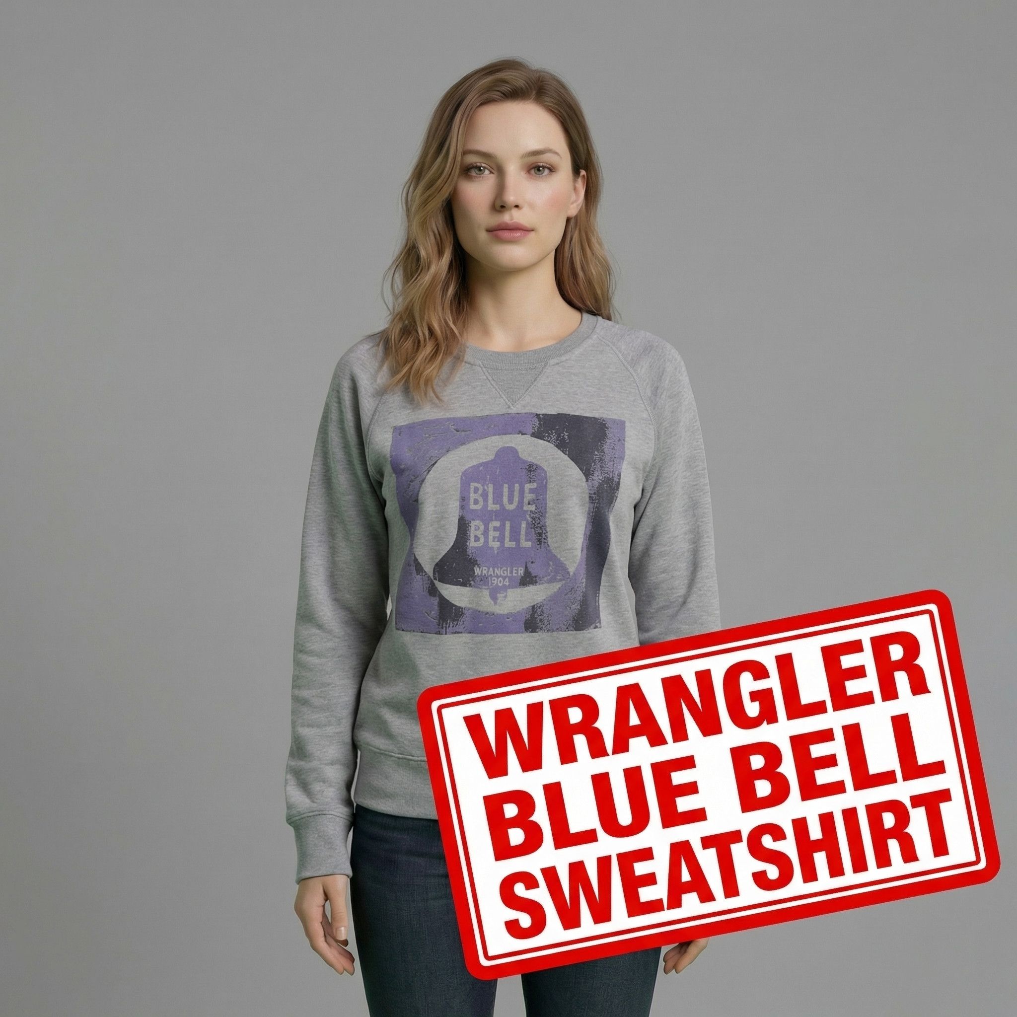Wrangler Vintage Wrangler Blue Bell Sweatshirt, Logo – Rare 90s Size M / US 6-8 / IT 42-44 - 1 Thumbnail