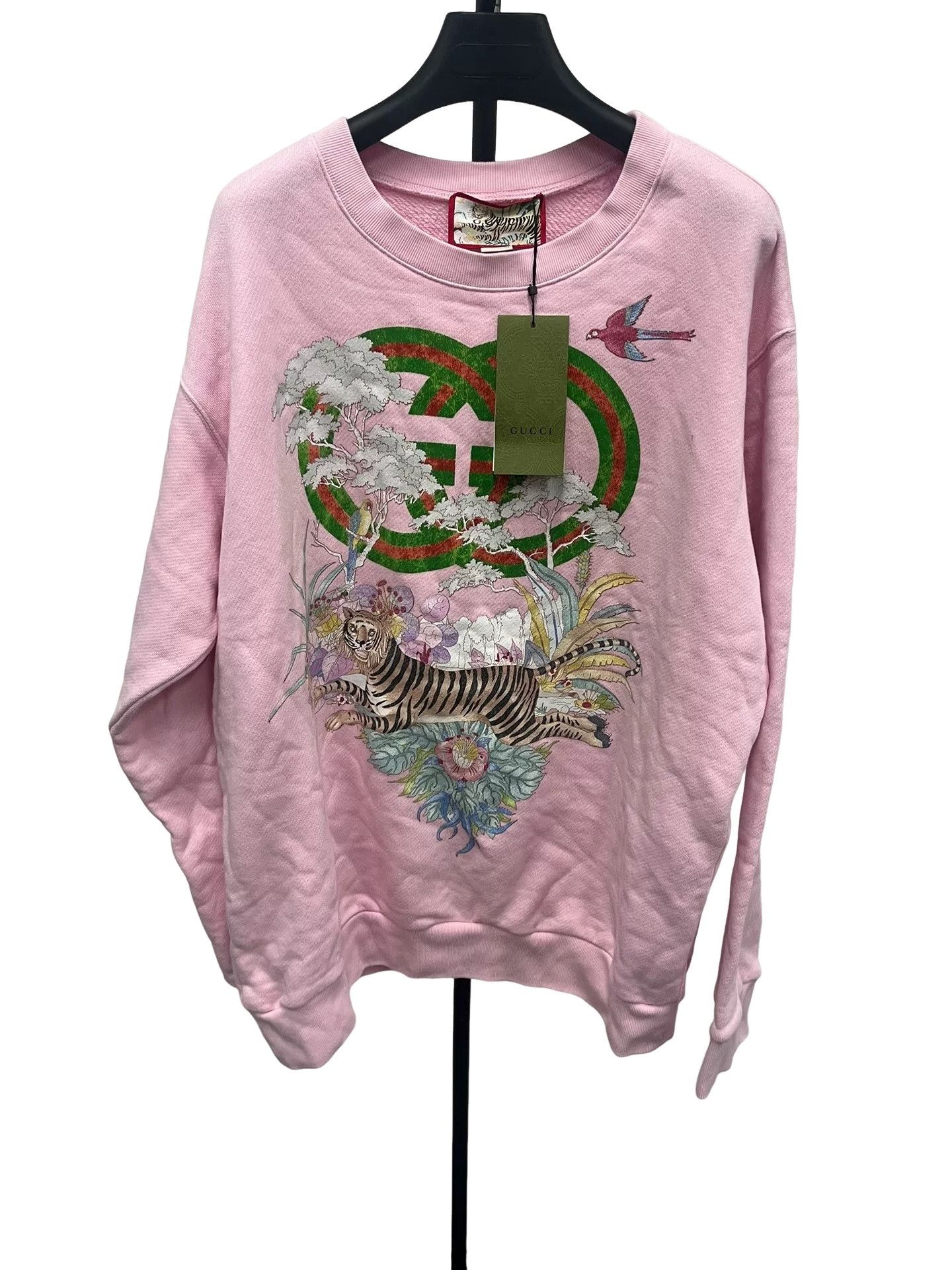 Gucci Gucci SS22 Tiger Logo Print Sweatshirt Size L Size US L / EU 52-54 / 3 - 1 Thumbnail