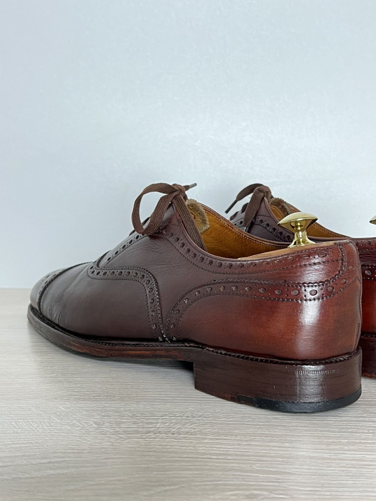 Church's Church's Custom Grade Brown Leather Semi-Brogue Oxfords Size US 9.5 / EU 42-43 - 11 Thumbnail