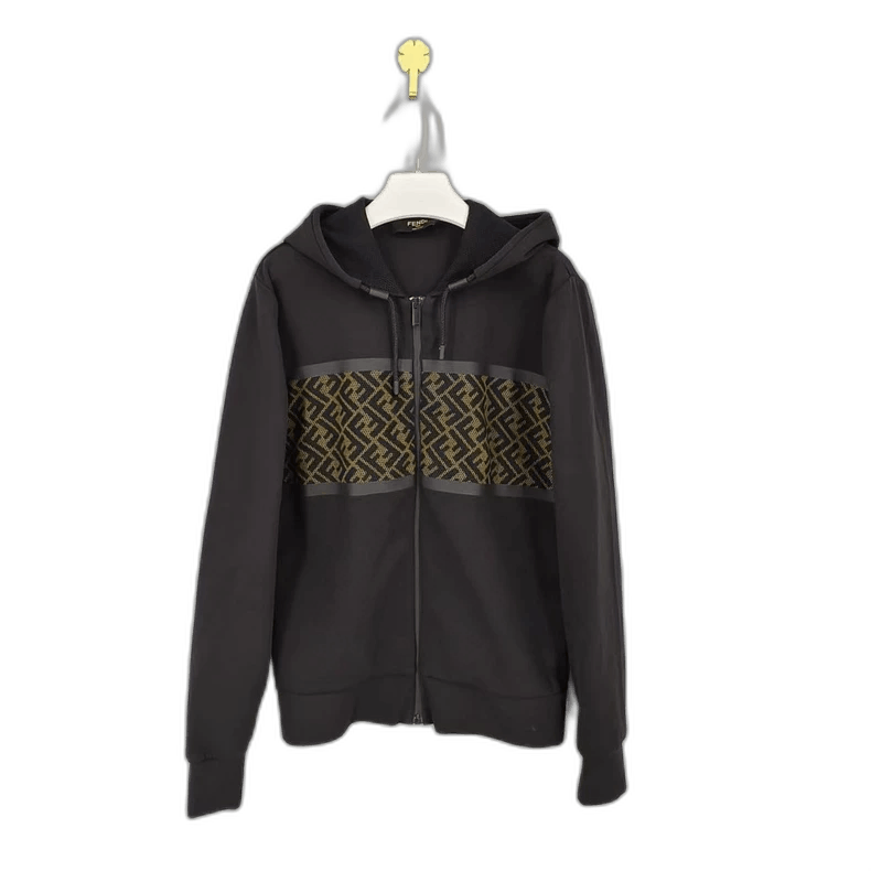 Fendi black logo hooded sweatshirt for men Size US XS / EU 42 / 0 - 1 Thumbnail