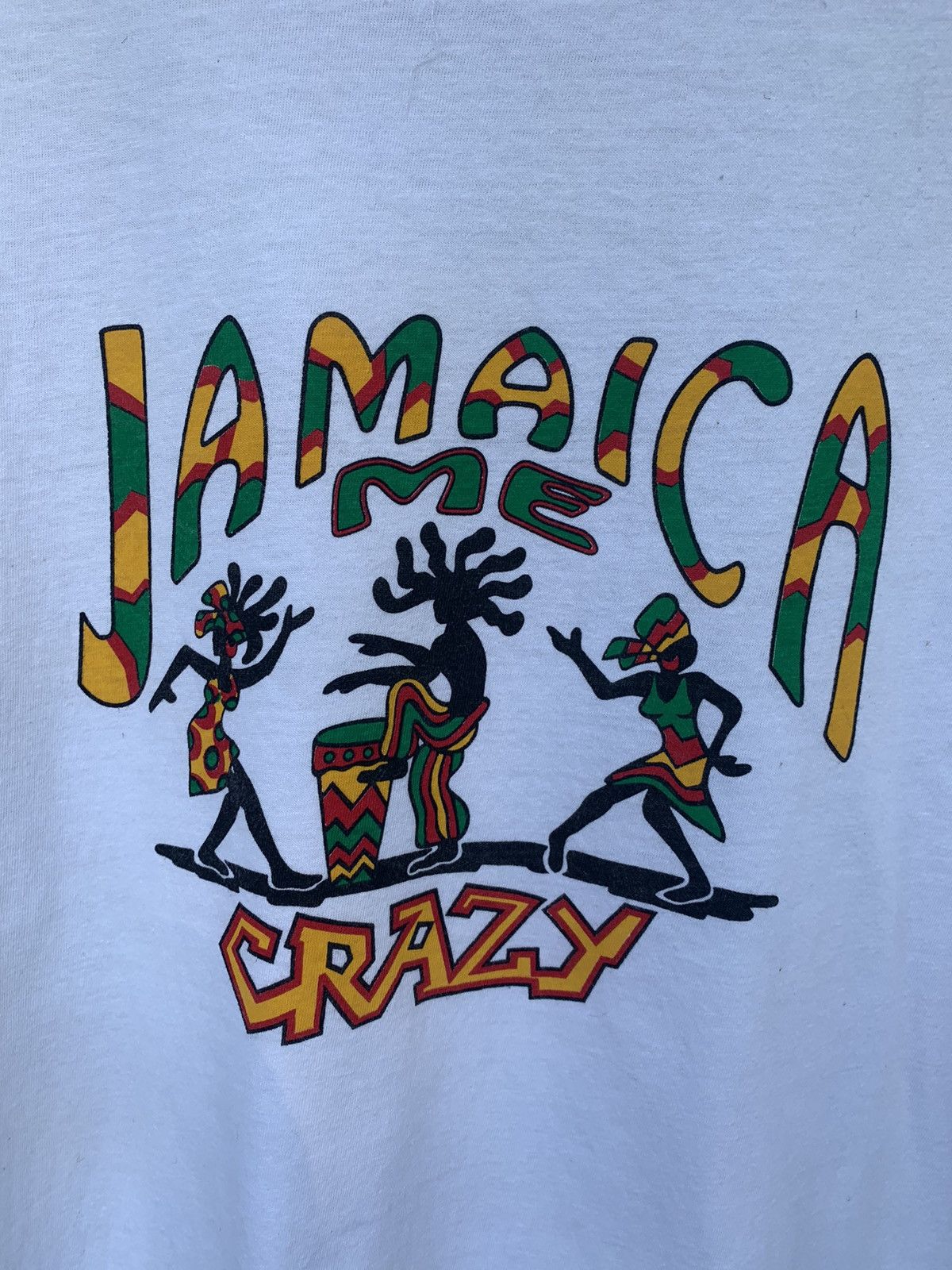 Vintage Vintage Jamaica Crazy Reggae Tee Size US XL / EU 56 / 4 - 1 Thumbnail