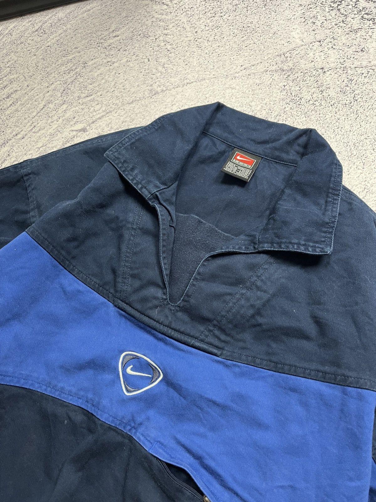 Nike × Vintage Nike Vintage Center Swoosh Drill Anorak Cotton Jacket 90’s Size US S / EU 44-46 / 1 - 10 Thumbnail