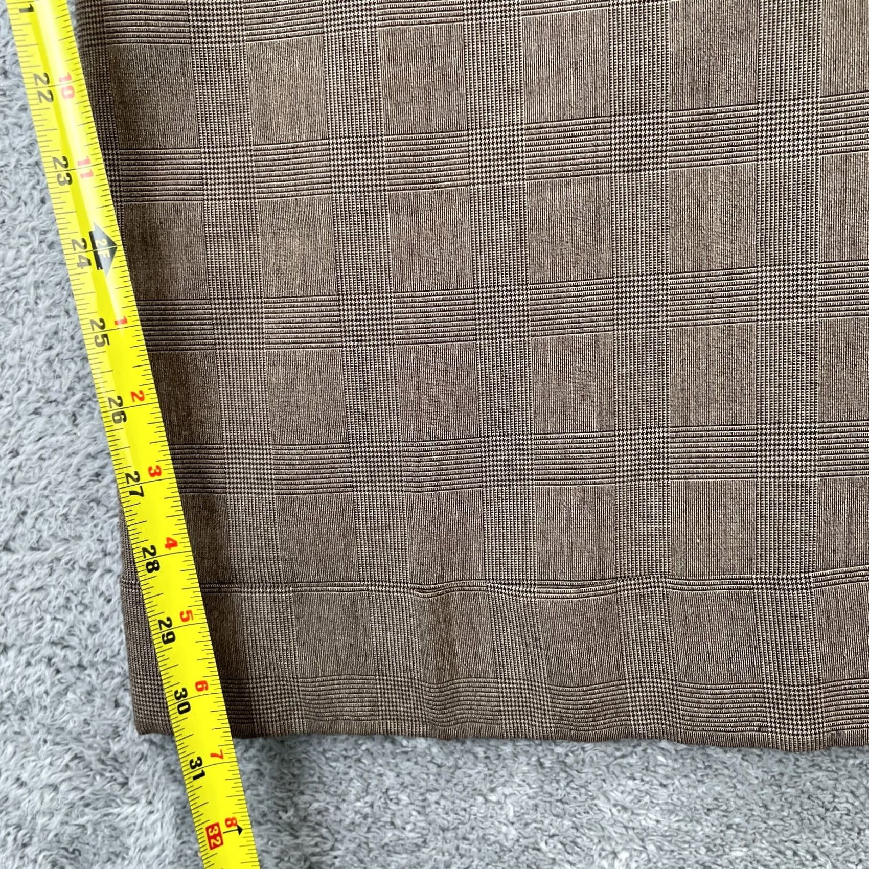 Banana Republic Banana Republic Womens 14 Brown Plaid Flared Dress Pants Jackson Fit Classic Size 36" / US 14 / IT 50 - 7 Thumbnail