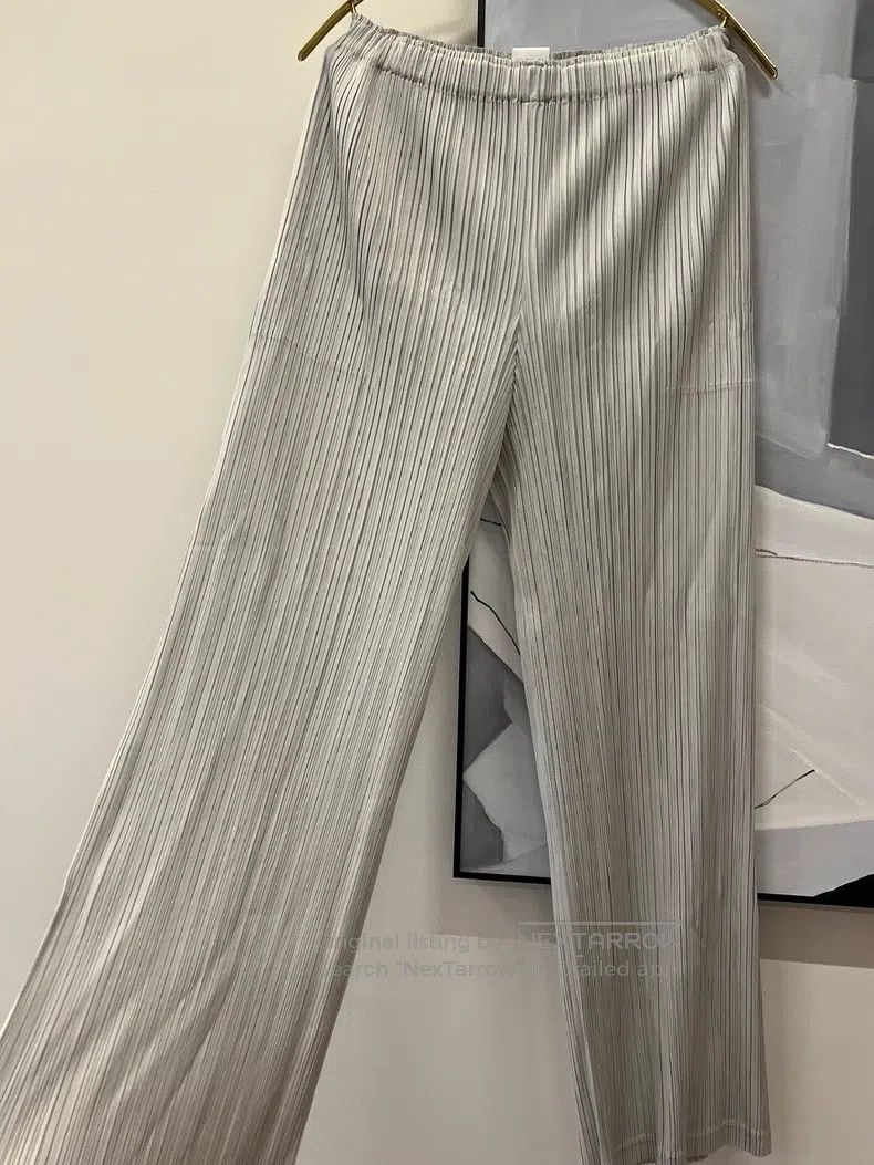 Issey Miyake Issey Miyake Light Gray Pants Size 26" / US 2 / IT 38 - 1 Thumbnail