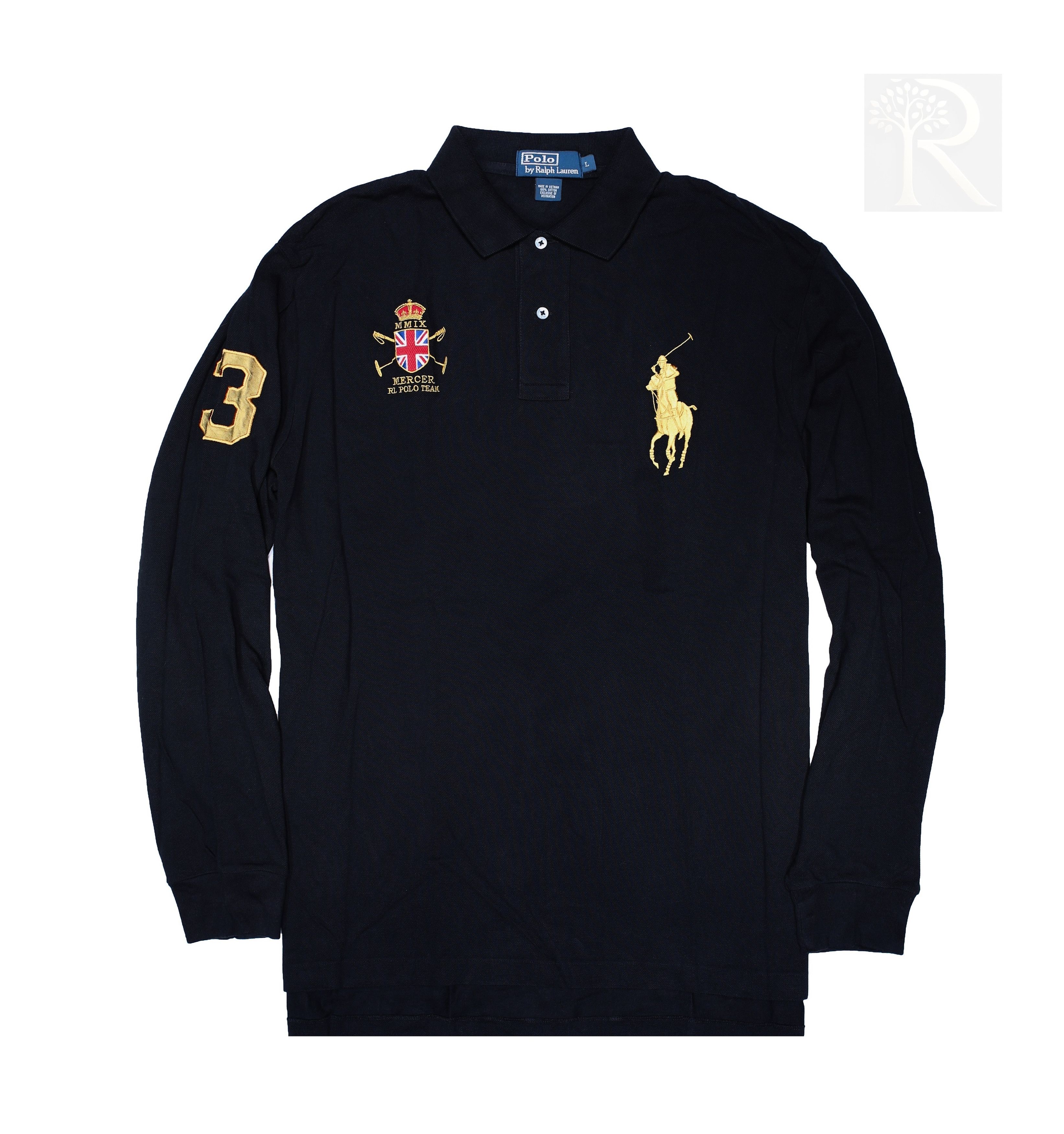 Polo Ralph Lauren NWT Polo Ralph Lauren LS Special Patch Polo "MMIX MERCER" L Size US L / EU 52-54 / 3 - 1 Thumbnail