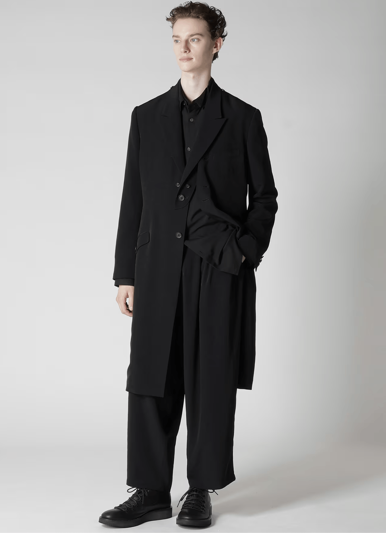 Yohji Yamamoto Yohji Yamamoto Pour Homme 24AW - Lapel Detachable Jacket Size US M / EU 48-50 / 2 - 8 Thumbnail