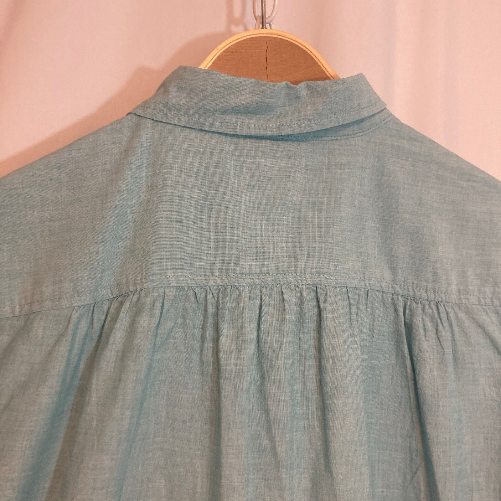St. Johns Bay St Johns Bay Light Blue Cotton Short Sleeve Button Shirt Top Size M / US 6-8 / IT 42-44 - 9 Thumbnail
