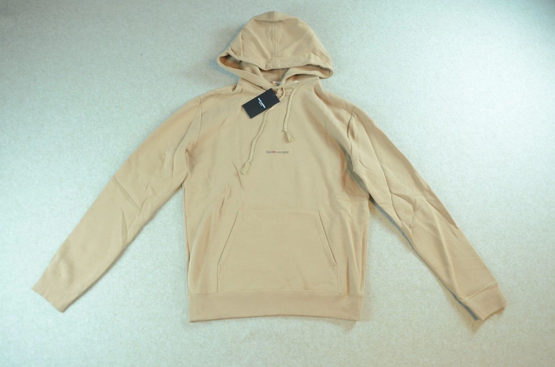 Saint Laurent Paris SLP distressed logo khaki oversized hoodie M Size US M / EU 48-50 / 2 - 1 Thumbnail