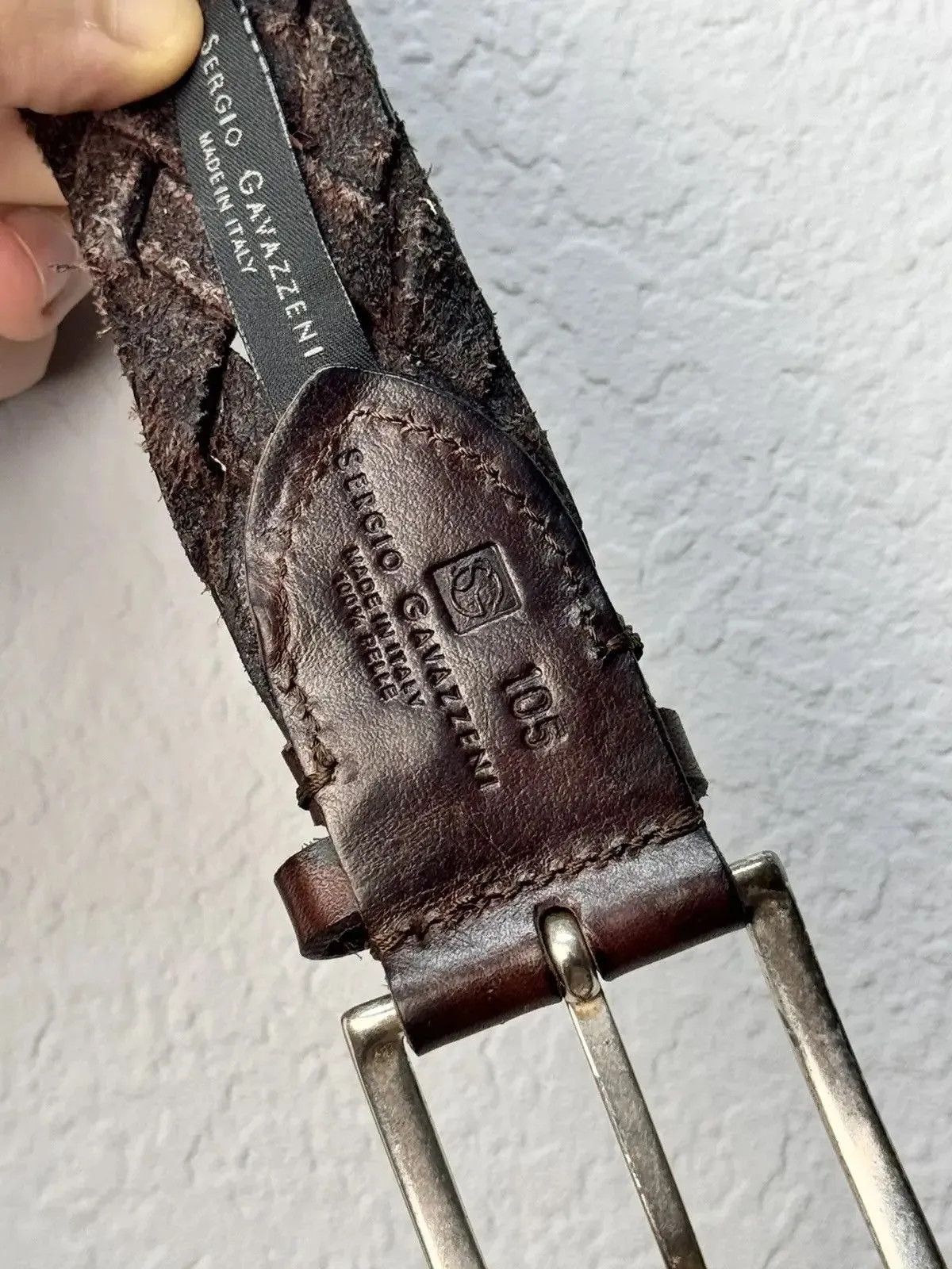 B.B. Simon VINTAGE PYTHON GOTHIC LEATHER BELT BOTTEGA VENETA STYLE Size ONE SIZE - 4 Thumbnail