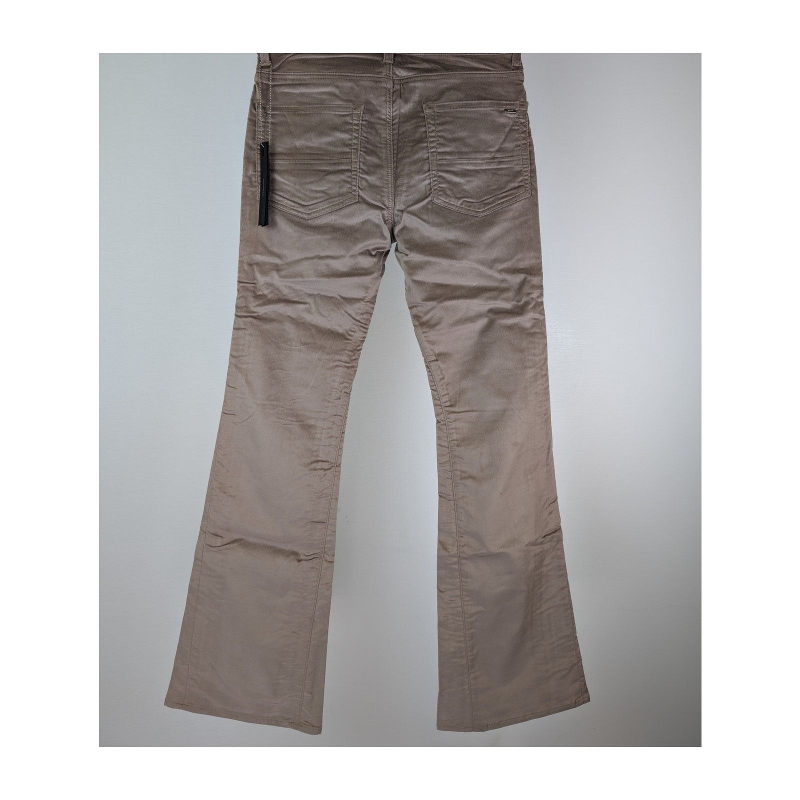 Amiri o1rshd1 Velour Flare Stack Pants in Sand Size US 34 / EU 50 - 11 Thumbnail