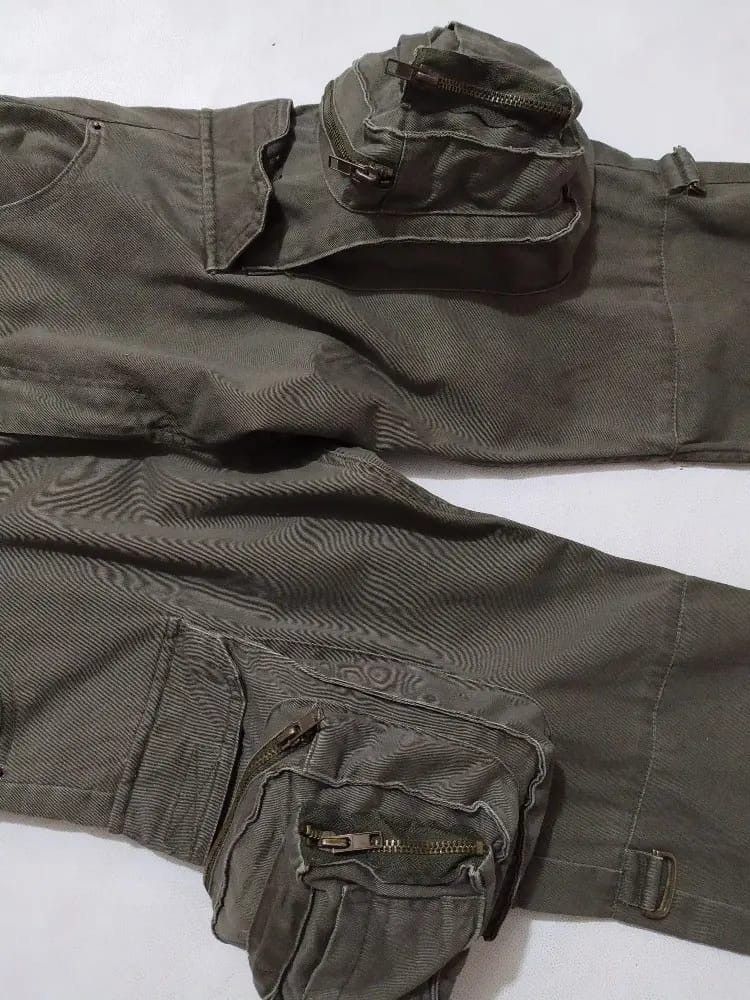 Japanese Brand Root Three Multipocket Cargo Tactical Flared Pant Size US 29 - 12 Thumbnail