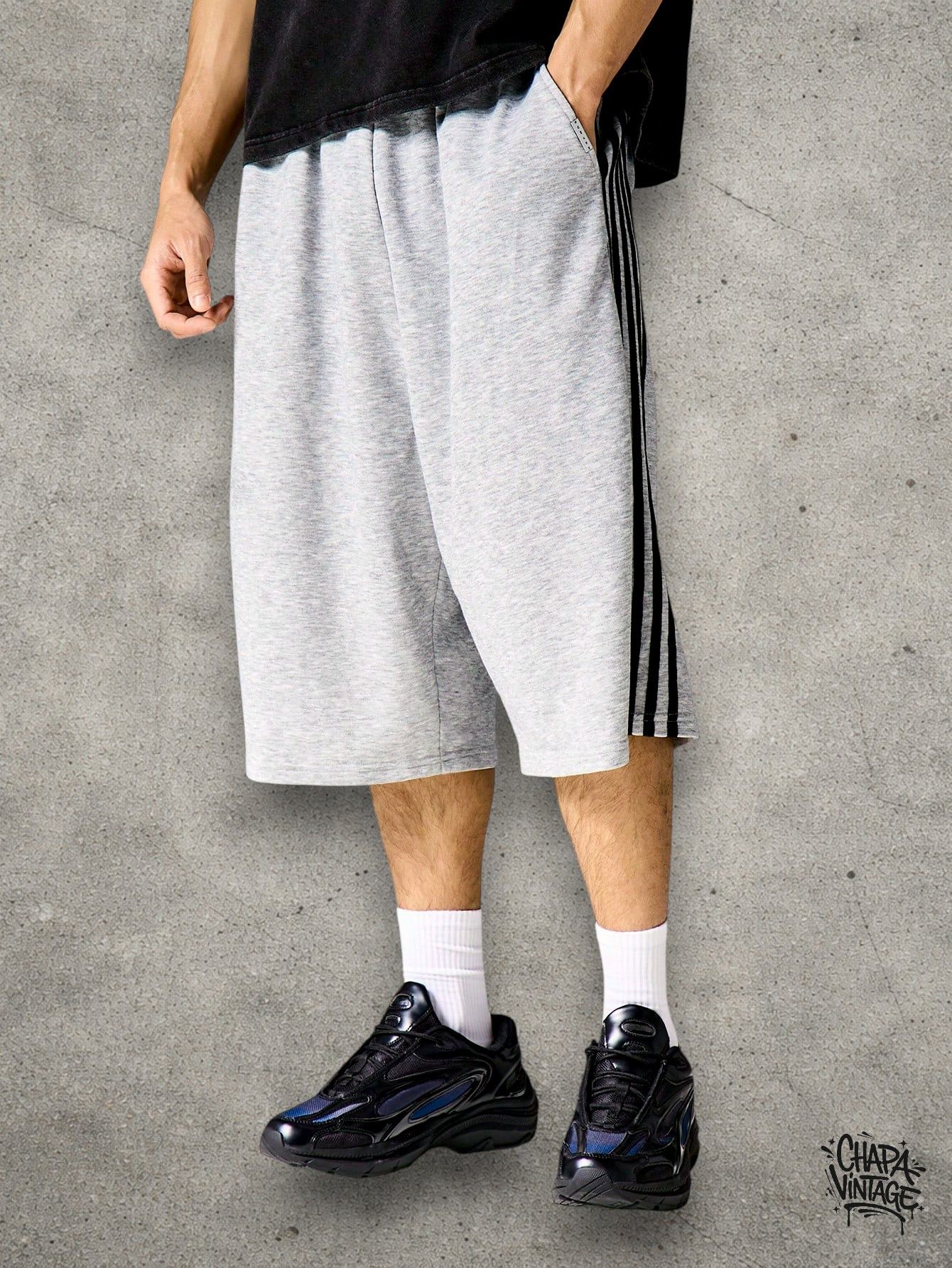 Japanese Brand Long gray shorts Size US 32 / EU 48 - 4 Thumbnail