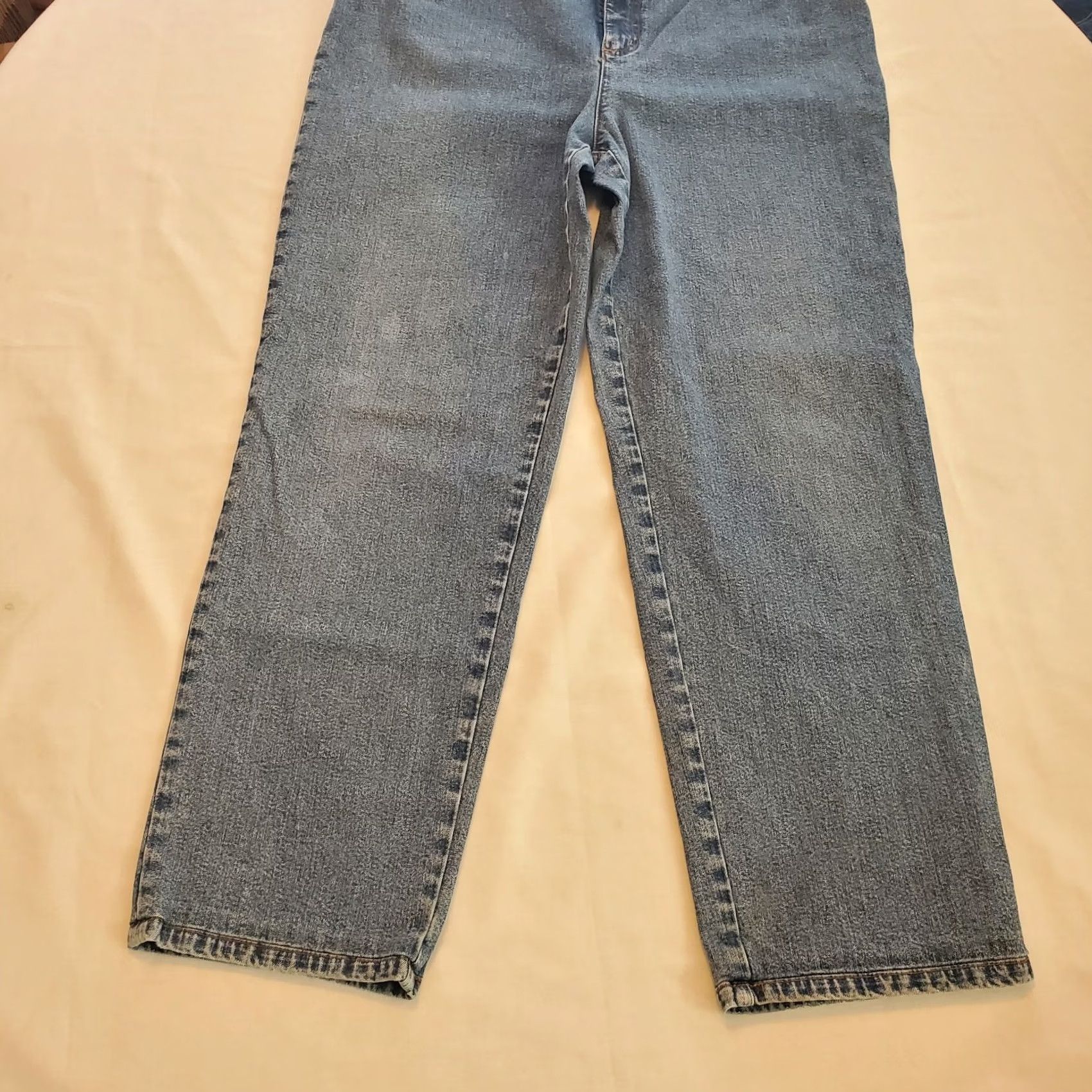 Ralph Lauren VTG Lauren Ralph Lauren Jeans Womens 14 Light Wash Straight High Rise Mom Denim Size 36" / US 14 / IT 50 - 4 Thumbnail