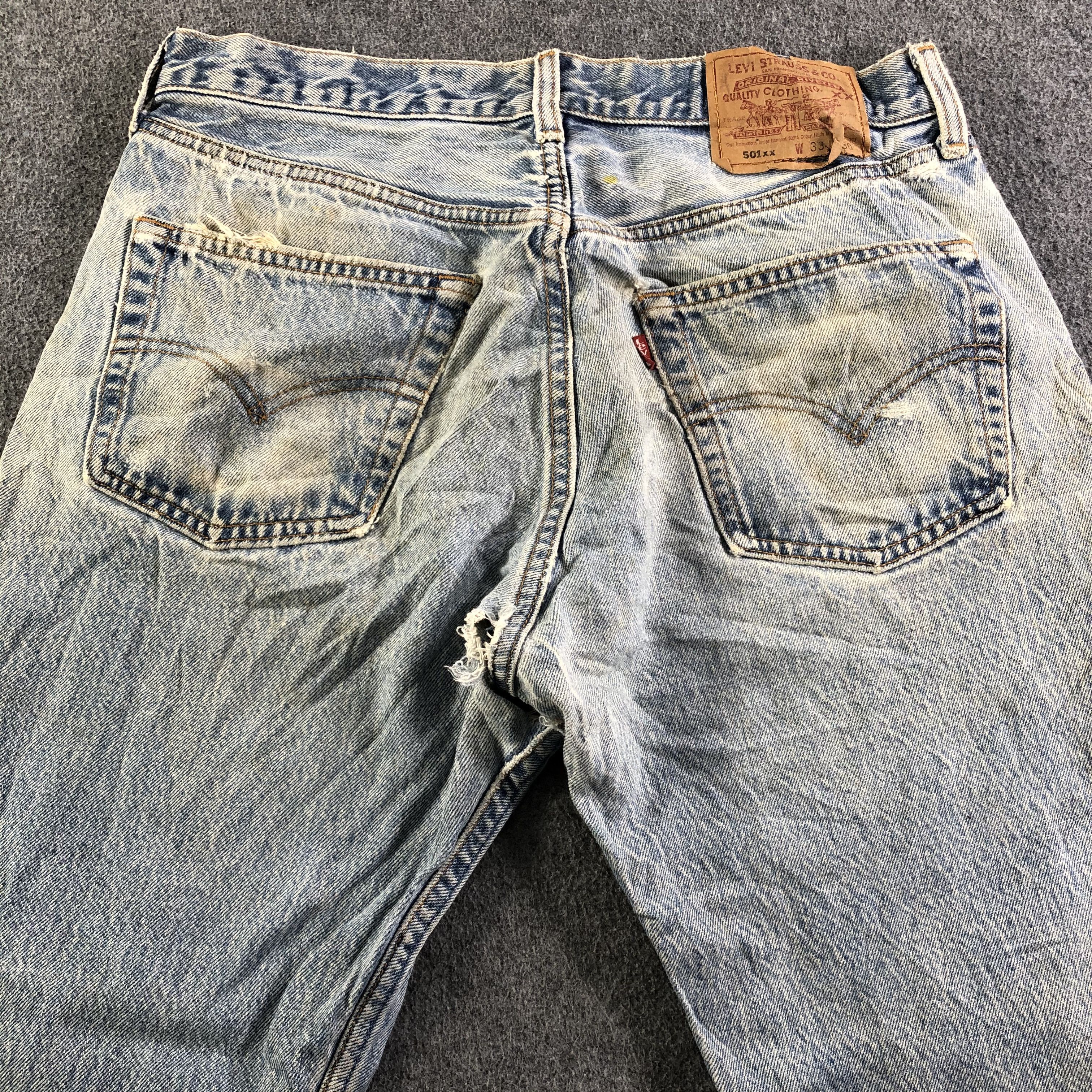 Levi's 90s Vintage Light Wash Levis 501 Jeans-J3875 Size US 31 - 4 Thumbnail