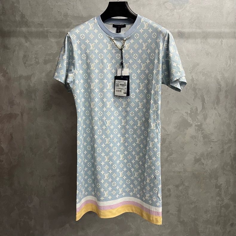 Louis Vuitton louis vuitton Blue Round Neck Full Print Mid-Waist Slim Mi Size M / US 6-8 / IT 42-44 - 1 Thumbnail