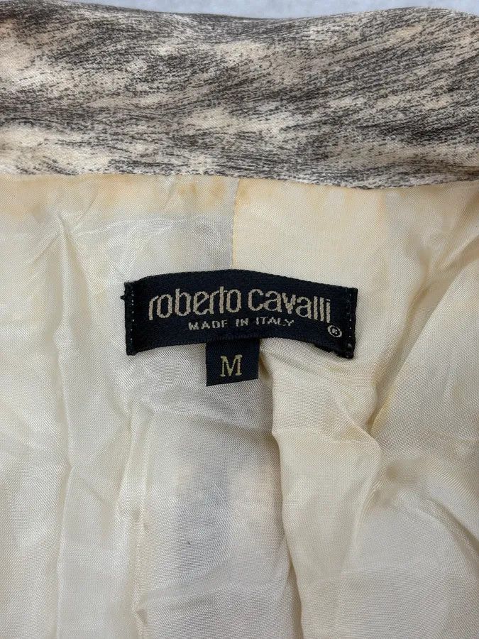 Roberto Cavalli AW1999 Roberto Cavalli Wolf Fur Effect Beige Blazer Jacket Size M / US 6-8 / IT 42-44 - 12 Thumbnail