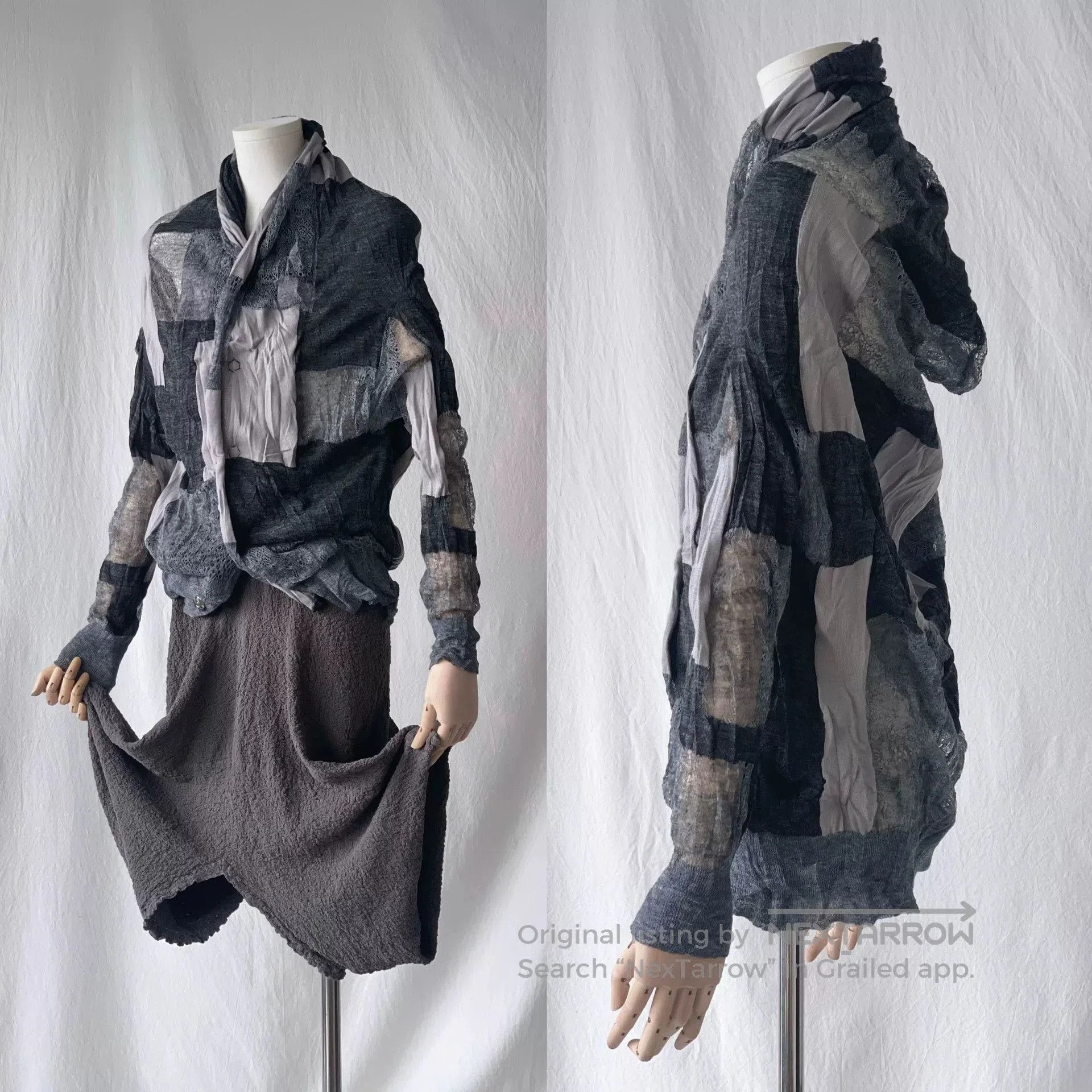 Junya Watanabe elegant layered cardigan with lace detail. Size US S / EU 44-46 / 1 - 4 Thumbnail