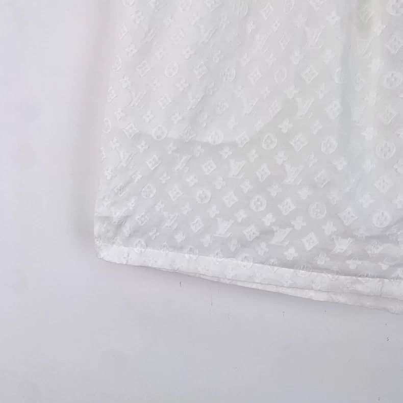 Louis Vuitton Louis Vuitton 23 white logo embossed full-print cotton ela Size 39" - 4 Thumbnail