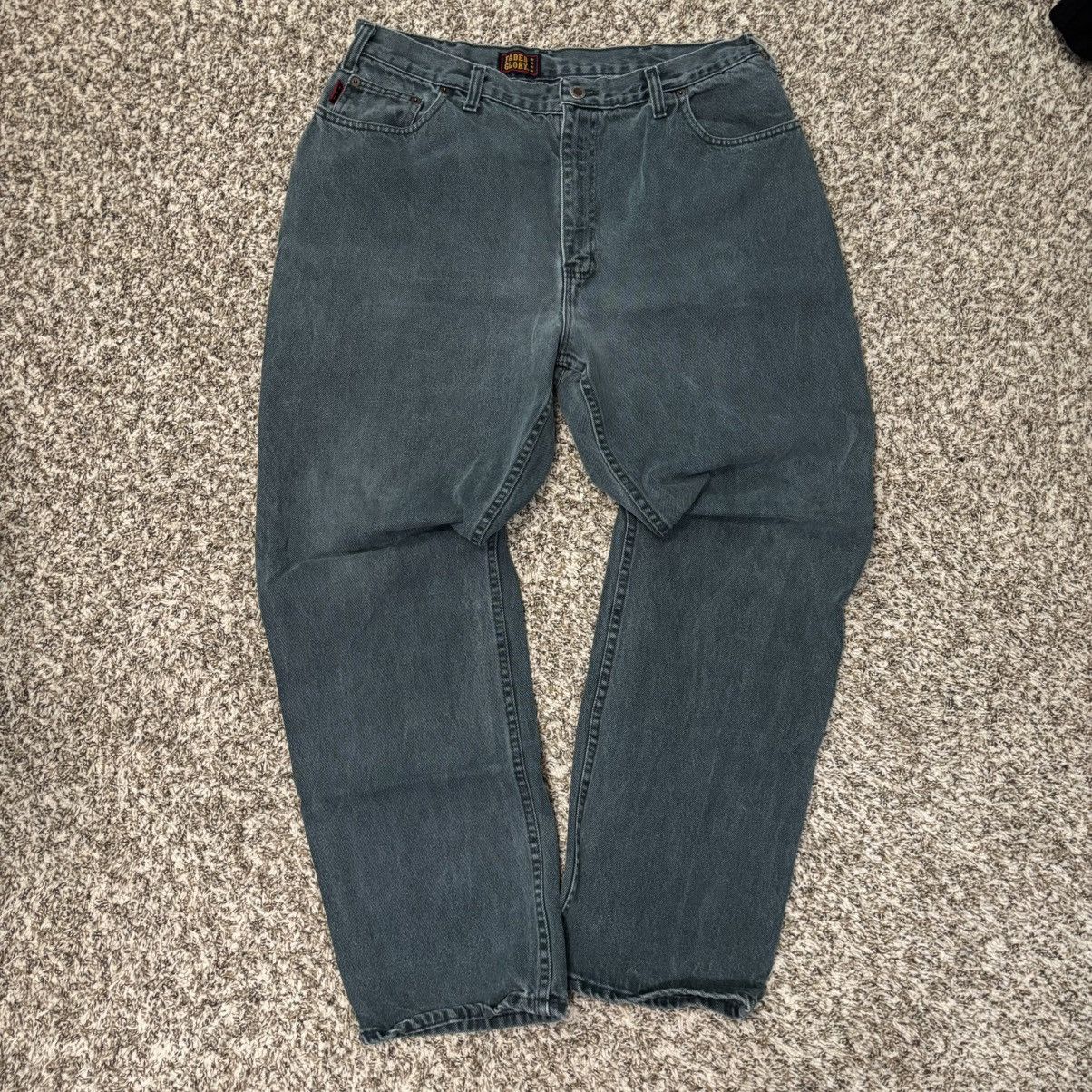Faded Glory Vintage 1990s Green Denim Faded Glory Jeans Size US 35 - 7 Thumbnail