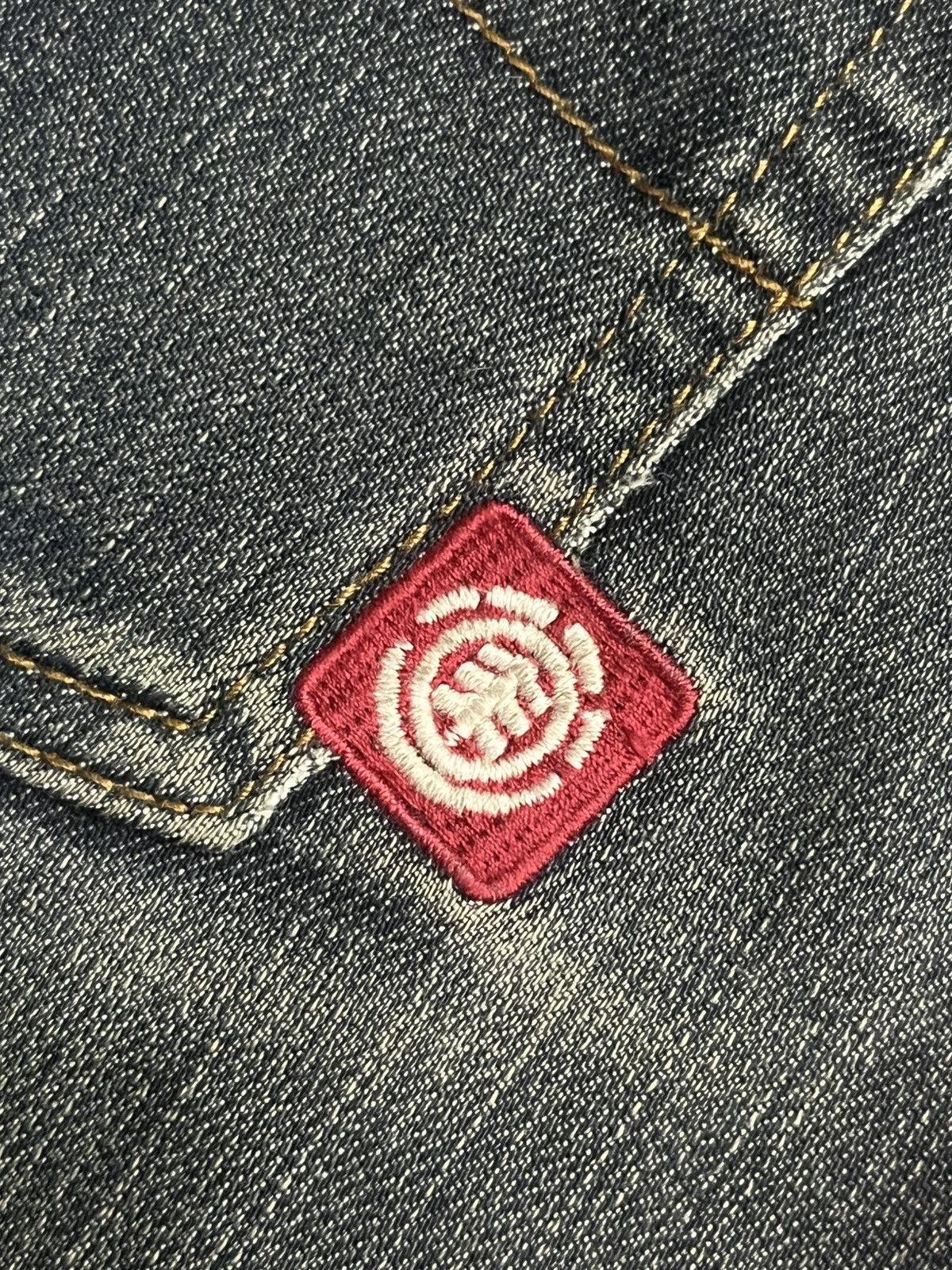 Element Vintage Element Dark Blue Washed Distress Straight Leg Jeans Size US 32 / EU 48 - 10 Thumbnail