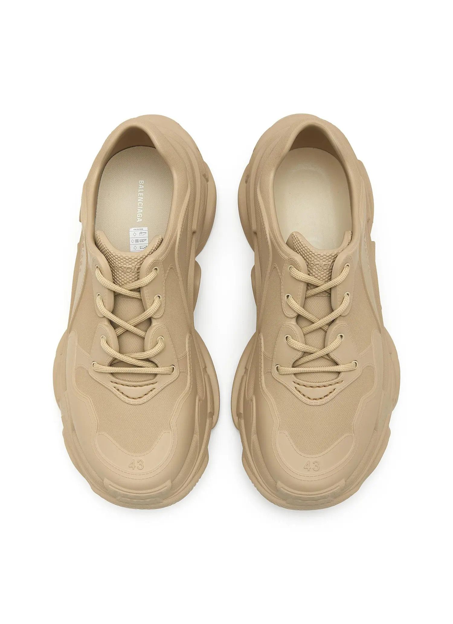 Balenciaga o1mt1gz1224 Triple S Mold Sneakers in Beige Size US 11 / EU 44 - 3 Thumbnail