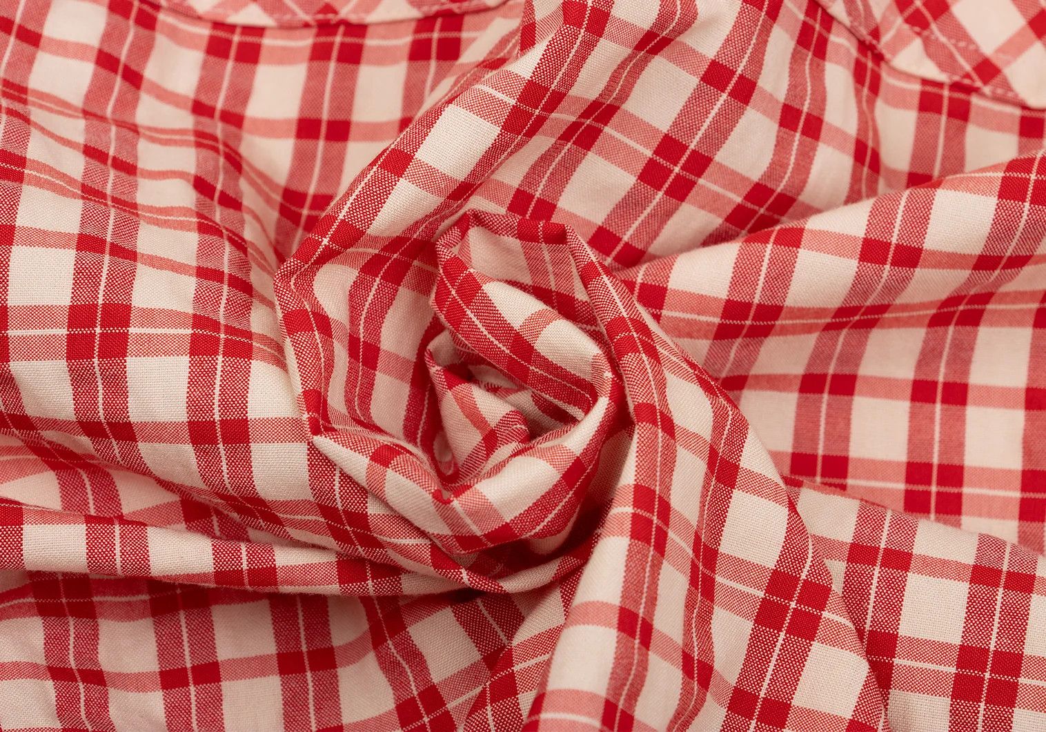 Issey Miyake Multi-Check Panel Long Sleeve Shirt in Red Beige Black Size US M / EU 48-50 / 2 - 17 Thumbnail