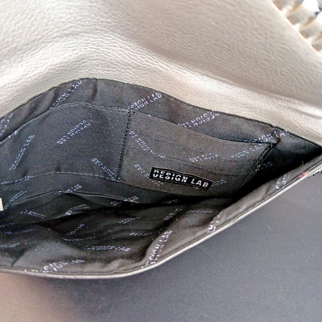 Lord & Taylor Rare Design Lab Lord And Taylor Envelope Purse Silver Size ONE SIZE - 6 Thumbnail