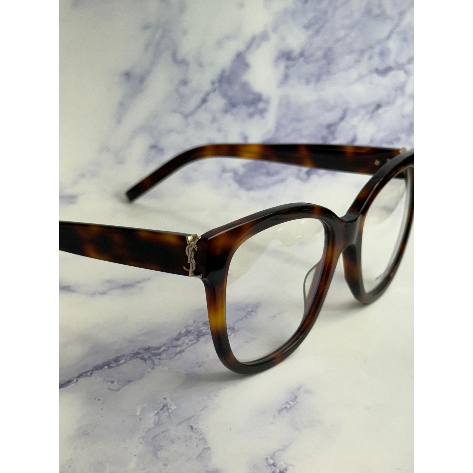 Saint Laurent Paris NEW Saint Laurent SLM97 Brown Oversized Eyeglasses Frames Size ONE SIZE - 5 Thumbnail