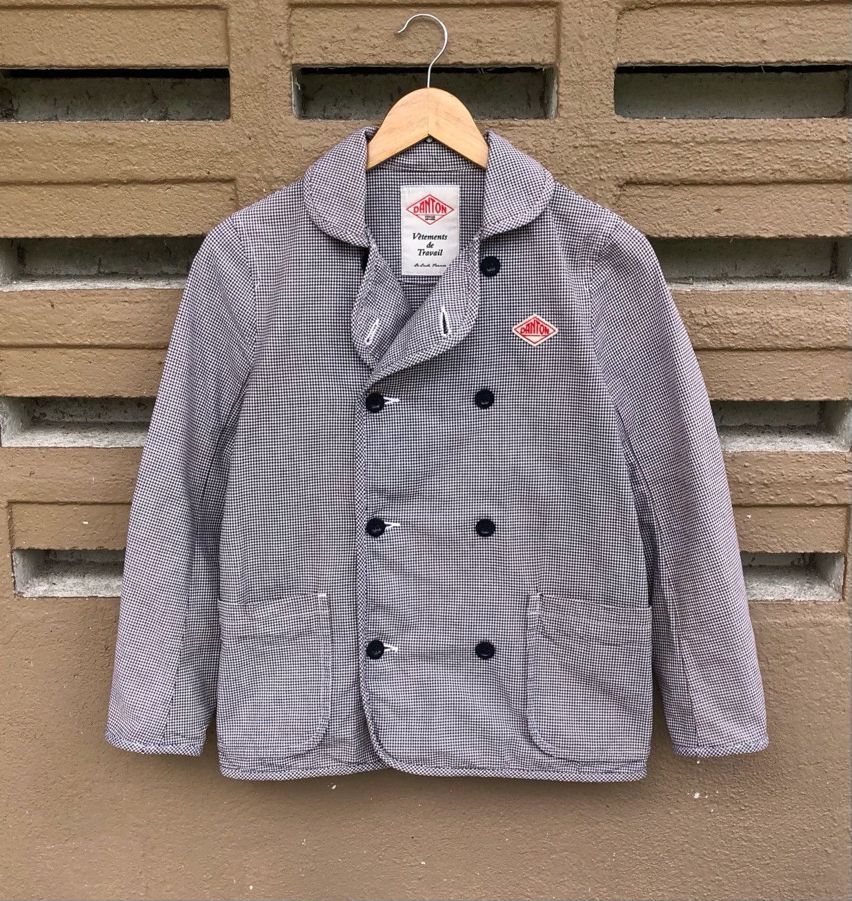 Danton Danton Vetements De Travail Houndstooth Design Jacket Size US S / EU 44-46 / 1 - 1 Thumbnail