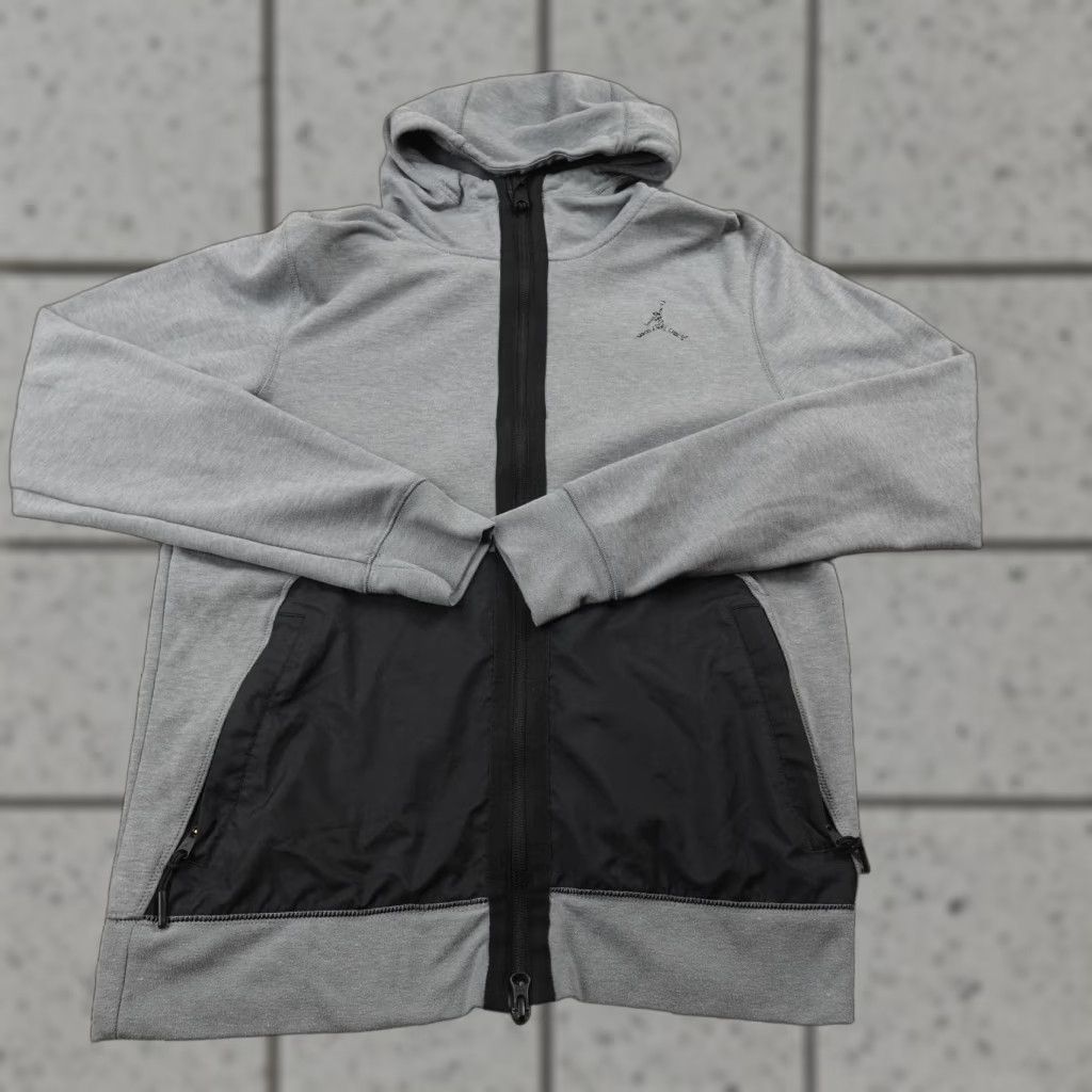 Jordan Brand Jordan Hoodie Mens S Gray Dri FIT Full Zip Sweatshirt Jacket Nike Jumpman Air Size US S / EU 44-46 / 1 - 1 Thumbnail