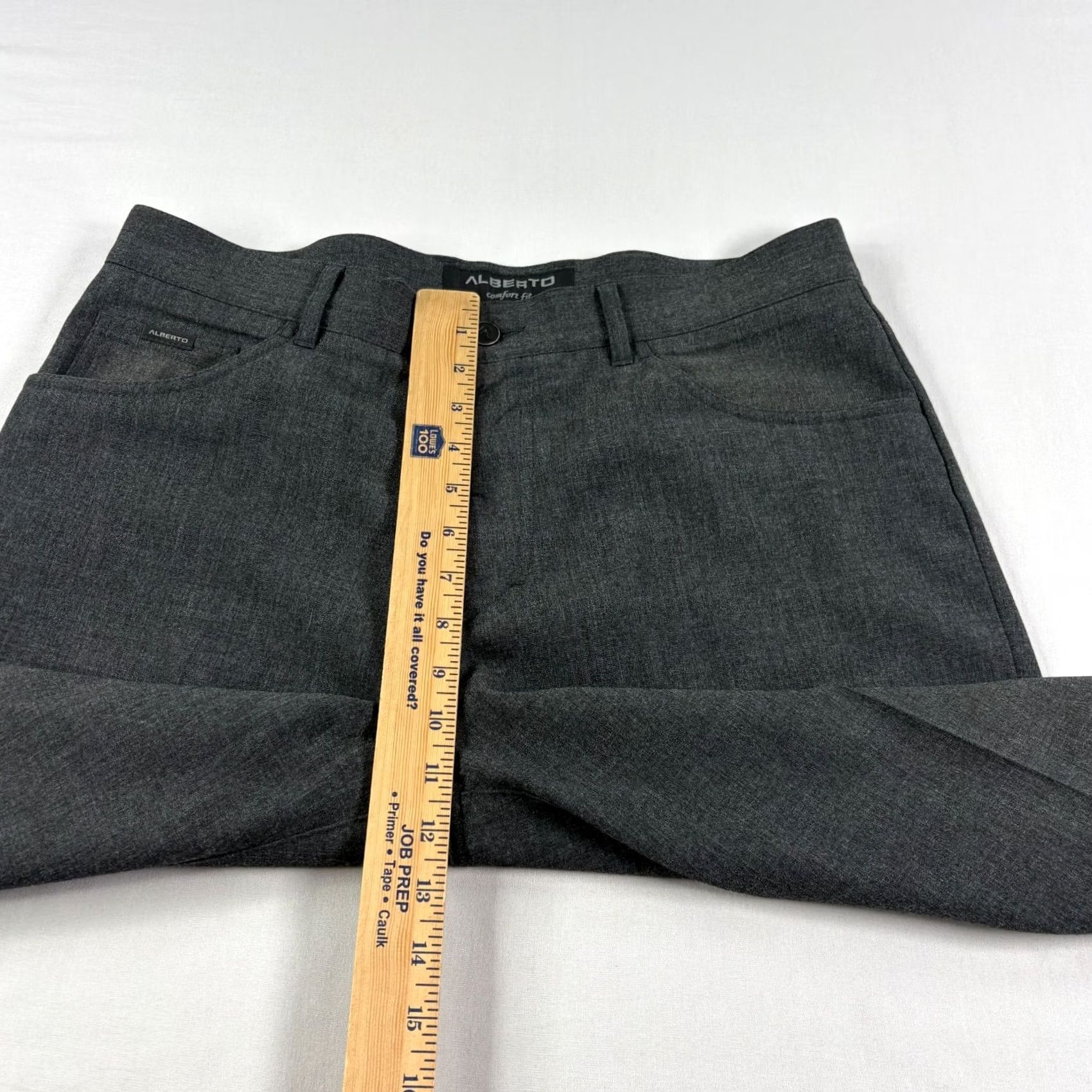 Vintage ALBERTO Pants Mens 34x32 Gray Ceramica Chino Stretch Golf Casual Pants Size US 34 / EU 50 - 7 Thumbnail