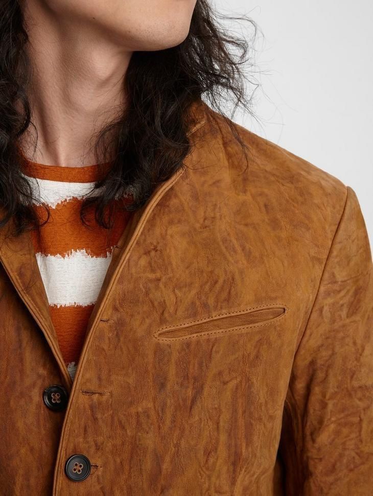 John Varvatos Woodward Multibutton Sheepskin Jacket EU 48 USA 38 Size US M / EU 48-50 / 2 - 4 Thumbnail