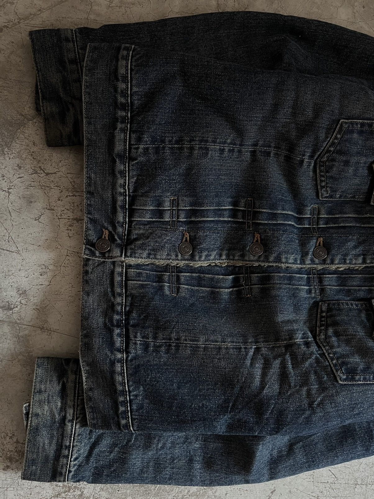 Vintage Ifsixwasnine LGB Styles 2 Pocket Gap Denim Fur Jacket Size US S / EU 44-46 / 1 - 7 Thumbnail
