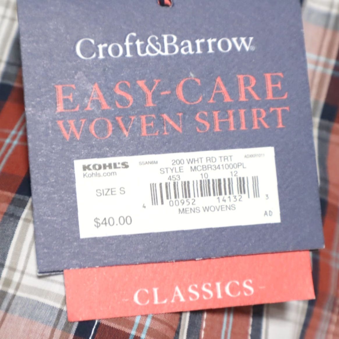 Croft & Barrow Croft & Barrow Easy Care Plaid Long Sleeve Button Down Shirt Red Men's S Size US S / EU 44-46 / 1 - 6 Thumbnail