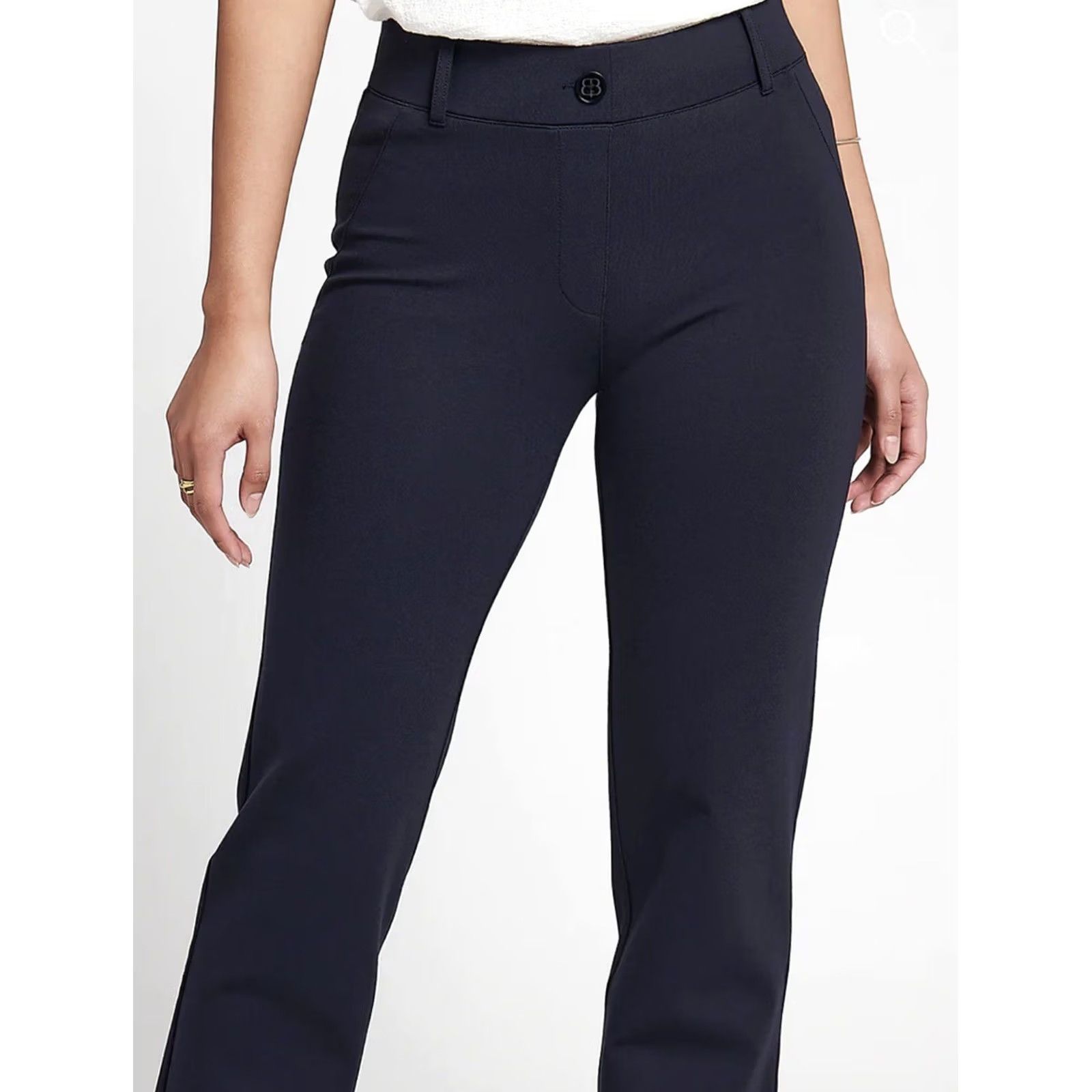 Vintage VINTAGE Betabrand Classic Dress Pant Yoga Pants Straight Blue Size Med Stretch Knit Size 32" / US 10 / IT 46 - 2 Thumbnail