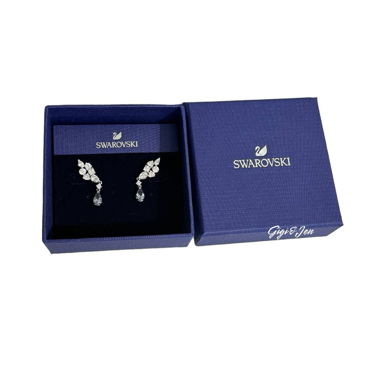 Swarovski Swarovski Tennis Deluxe Cluster Mixed White Earrings Size ONE SIZE - 1 Thumbnail