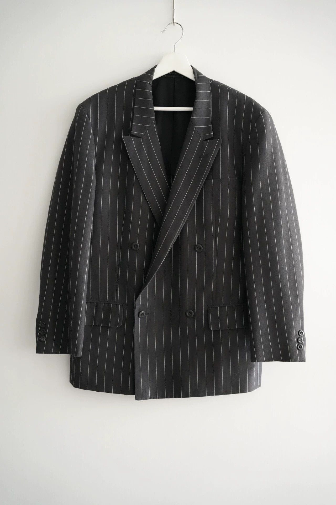 Yohji Yamamoto Yohji Yamamoto 93ss box striped suit jacket Size US XXL / EU 58 / 5 - 1 Thumbnail