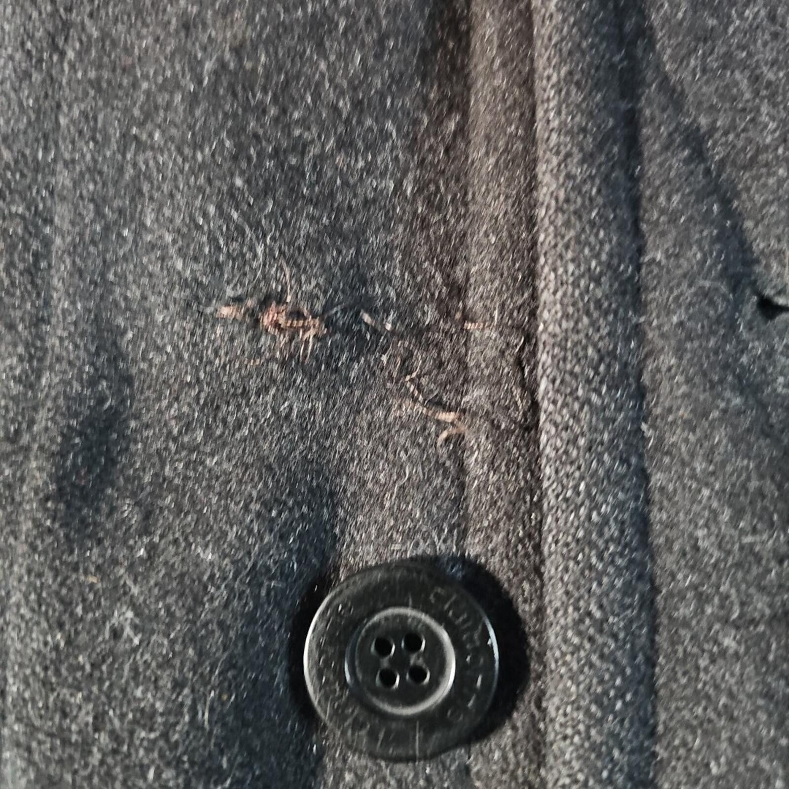 Liz Claiborne Claiborne Outerwear 100% Wool Pea Coat BUTTON NEEDS SEWING Size US M / EU 48-50 / 2 - 4 Thumbnail
