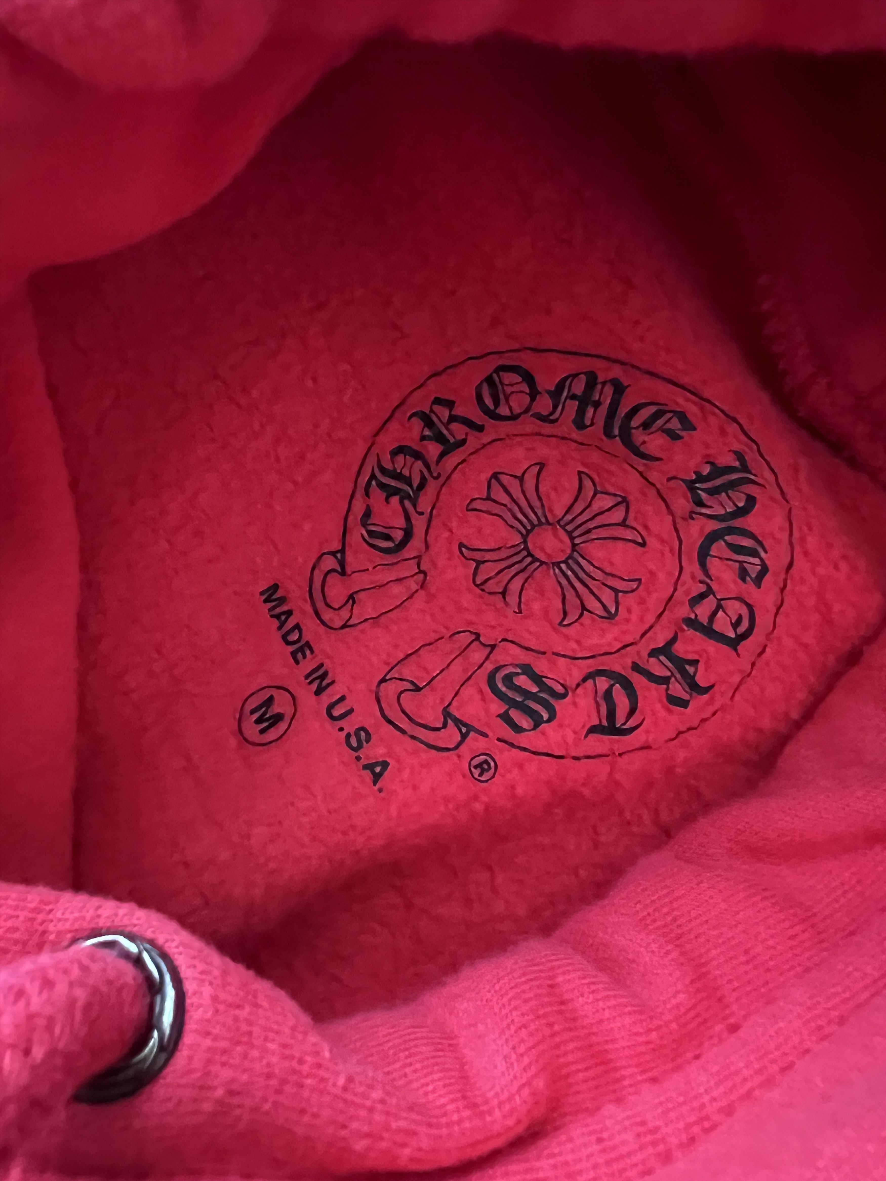 Chrome Hearts Chrome Hearts Scroll Logo Hoodie Red Size US M / EU 48-50 / 2 - 12 Thumbnail