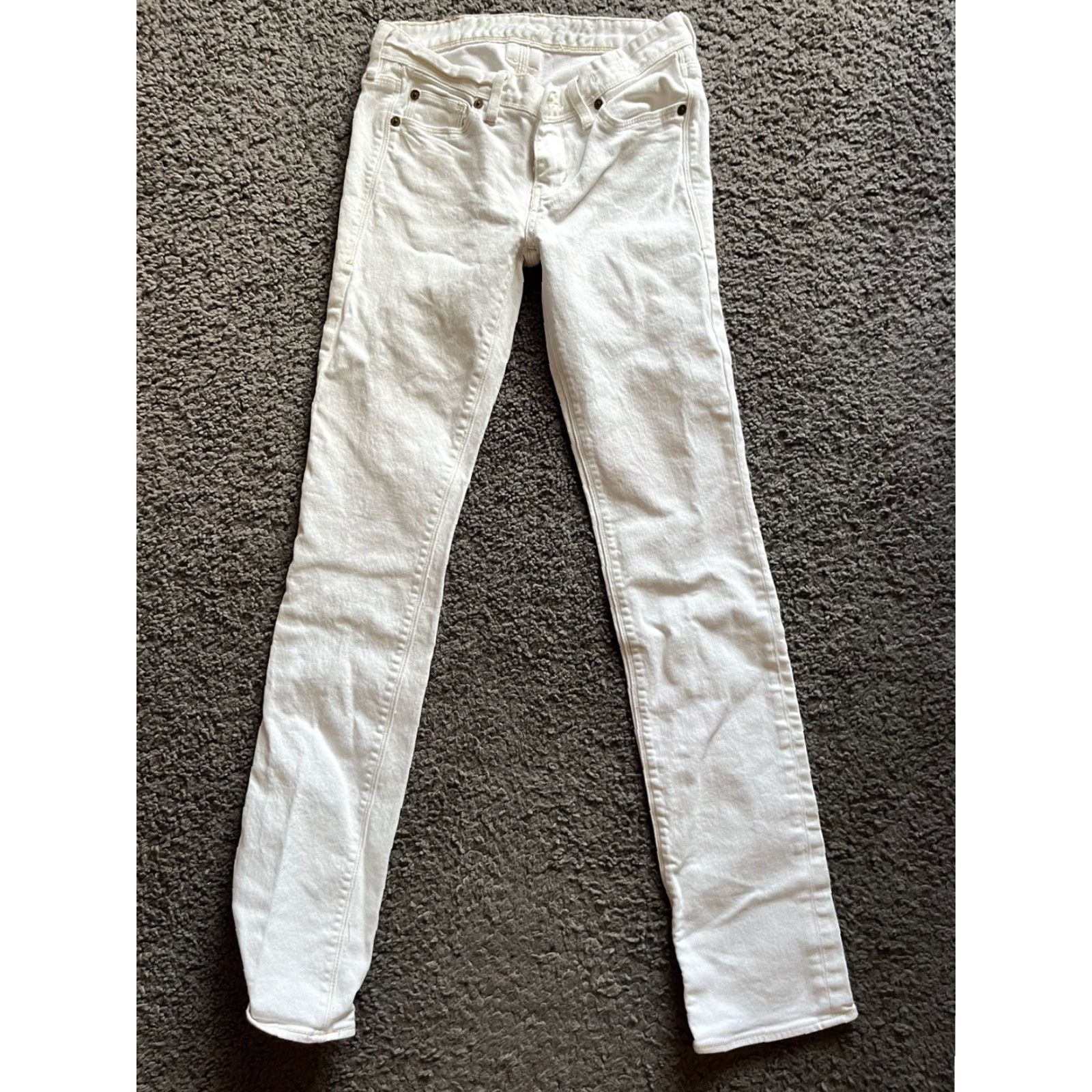 Madewell Madewell White Rail Straight Leg Denim Jeans Women Sz 24x32 Size 42" / US 20 - 3 Thumbnail