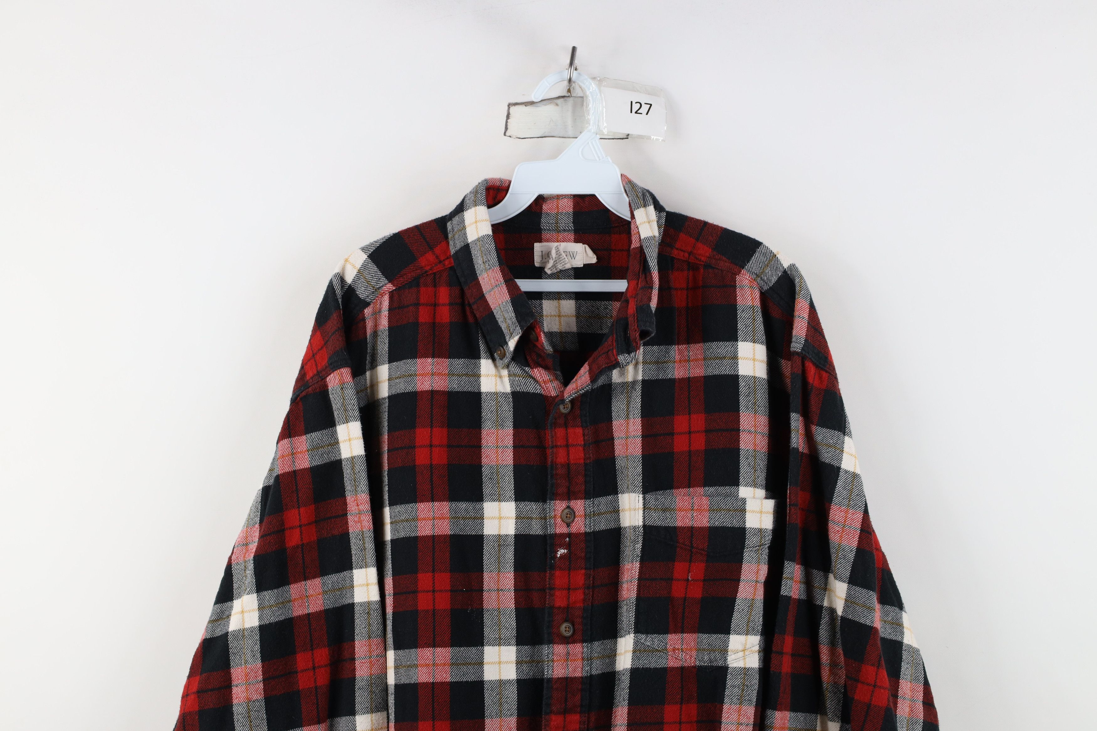 J.Crew Vintage 90s J Crew Flannel Collared Button Down Shirt Plaid Size US L / EU 52-54 / 3 - 2 Thumbnail