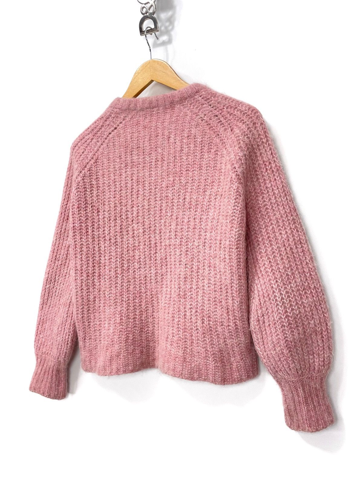 Sezane La Maille Sézane Pink Alpaca Blend Button-Up Raglan Cardigan Size XS / US 0-2 / IT 36-38 - 10 Thumbnail